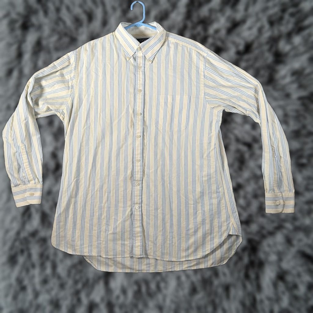 Charles Tyrwhitt Charles Tyrwhitt Shirt XL Multicolor Striped Oxford Weave Button-Down Mens Long Sleeve Size US XL / EU 56 / 4 - 1 Thumbnail