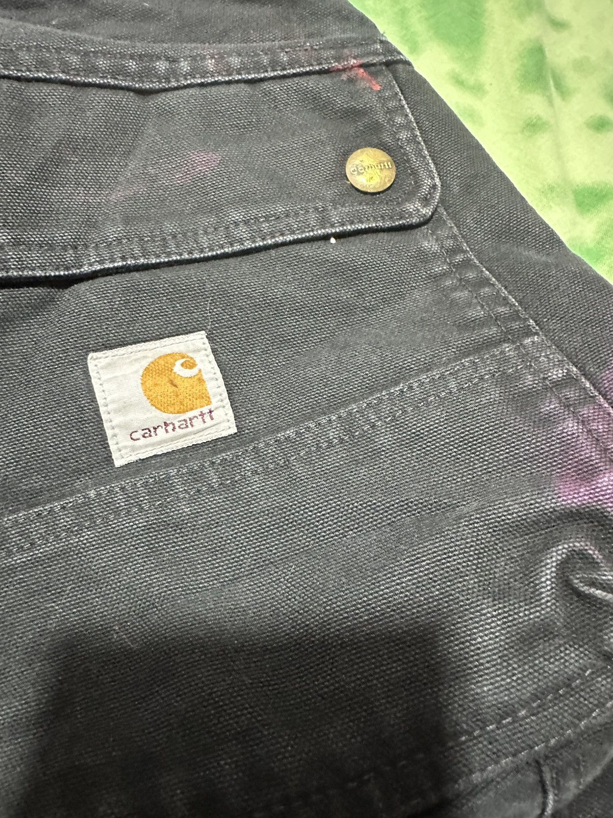 Carhartt Vtg Carhatt double knee cargo pant 219 blk Size US 35 - 5 Thumbnail