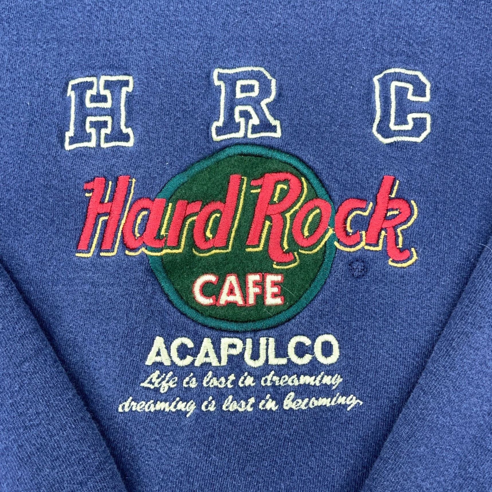 Hard Rock Cafe VINTAGE Hard Rock Cafe Sweatshirt Men L Blue Crew Neck 90s Y2K Faded Embroidered Logo Graphic Print Sweatshirt Mens Size US L / EU 52-54 / 3 - 3 Thumbnail