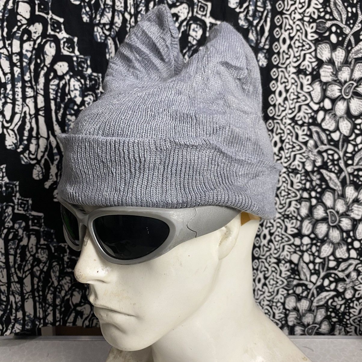 Japanese Brand × Vintage 2000s y2k devil horn unique beanie hats Size ONE SIZE - 2 Thumbnail