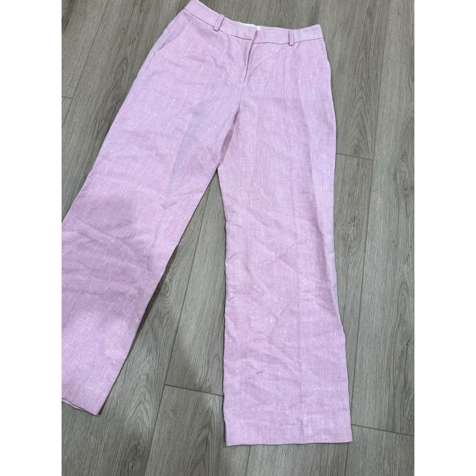 Pinko Lafayette 148 New York Women Pink Gates Straight-Leg Pants Size 6 Size 28" / US 6 / IT 42 - 2 Thumbnail