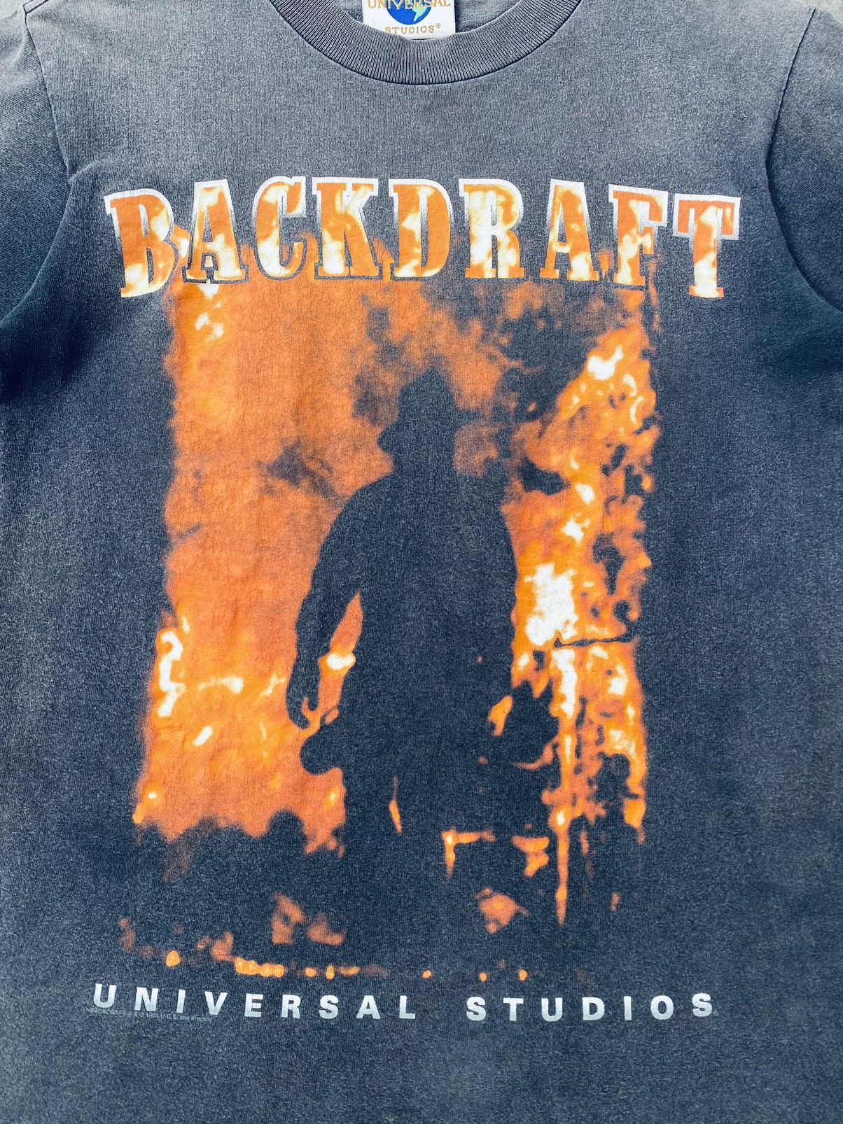 Vintage Vintage 90s Backdraft Movie Sun Faded Tees Size US S / EU 44-46 / 1 - 5 Thumbnail