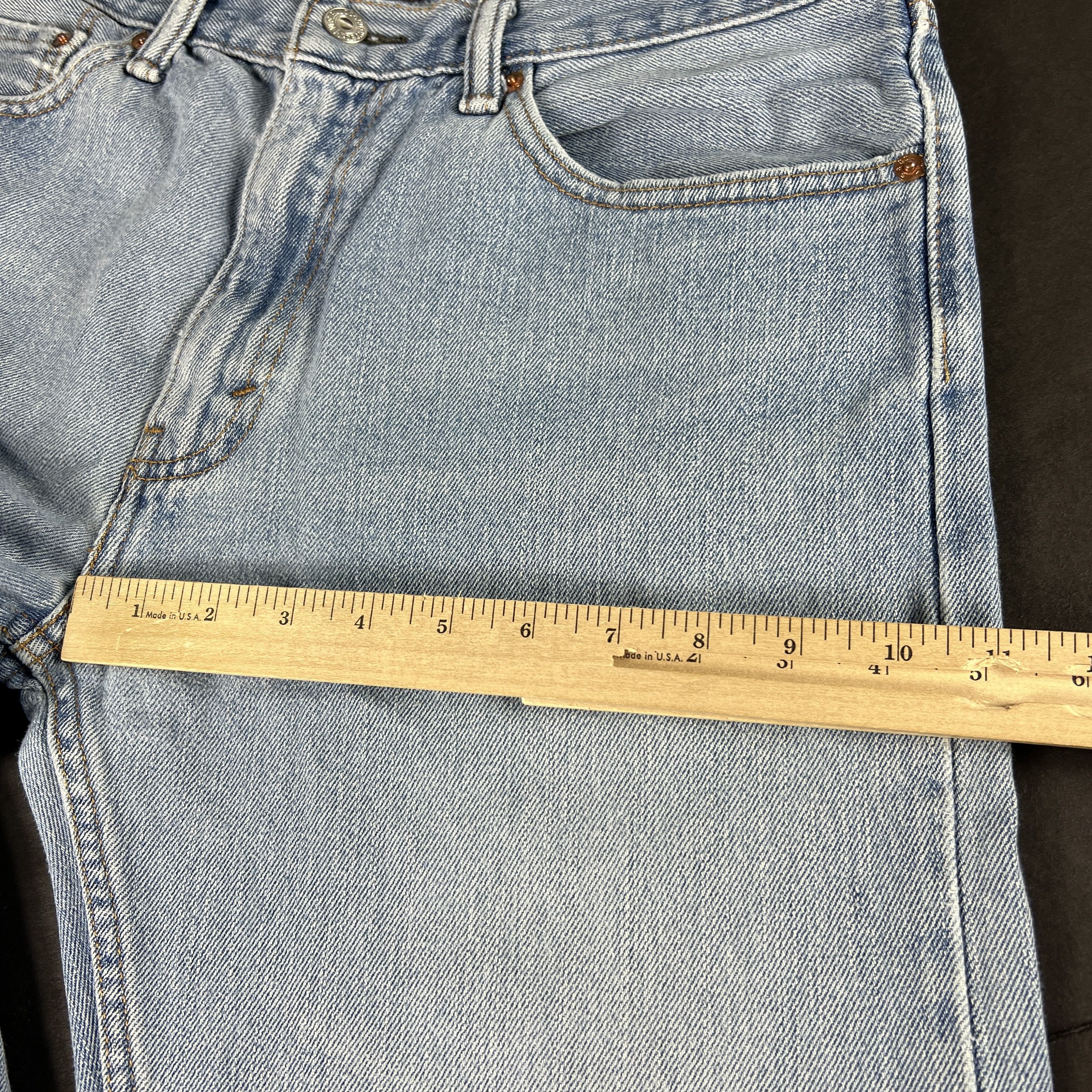 Levi's Levi's Jeans 505 Straight Leg Light Blue Distressed Denim Size US 35 - 20 Thumbnail