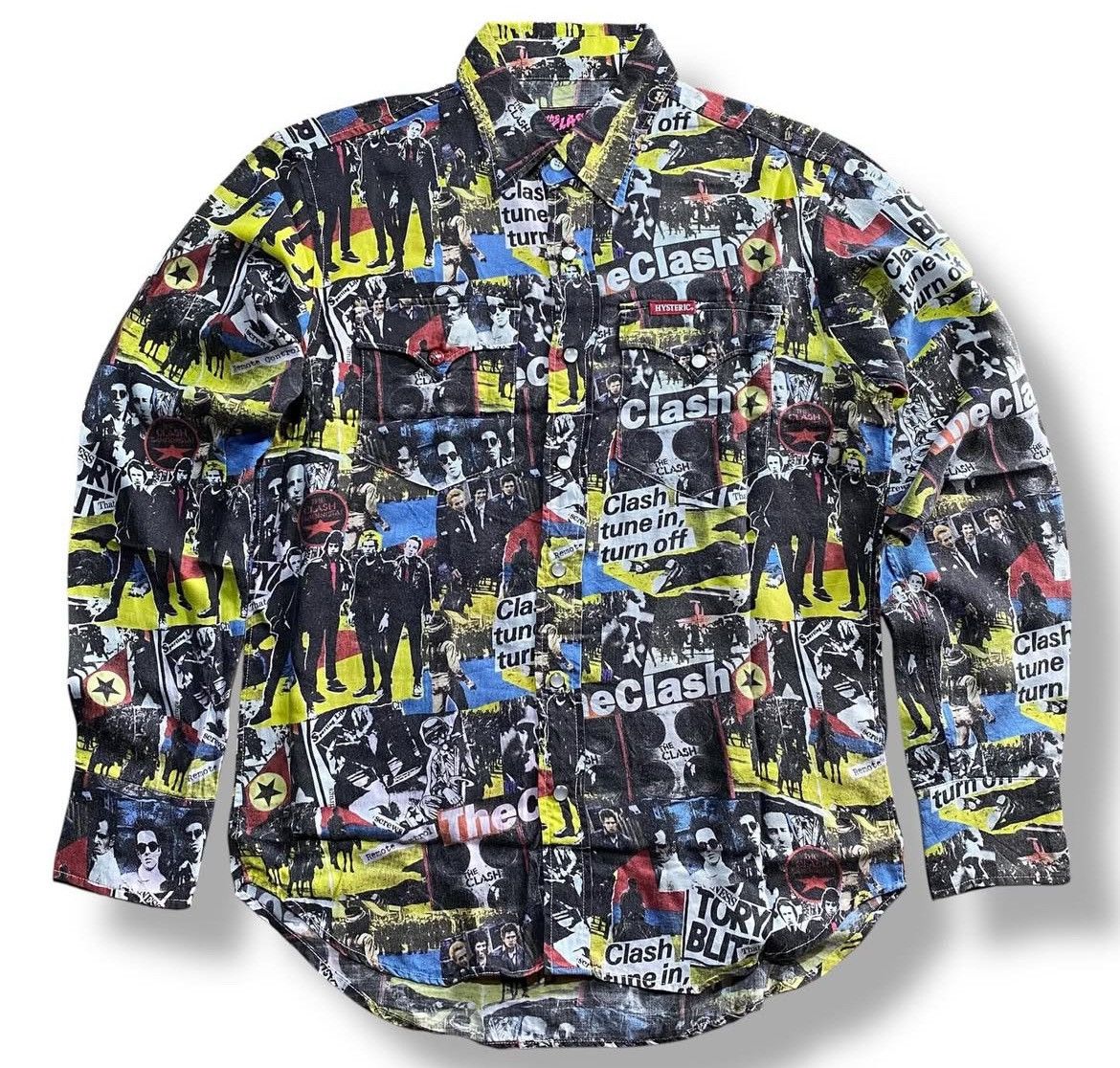 Band Tees × Hysteric Glamour × Japanese Brand 2000s Hysteric Glamour x The Clash Snap Button Shirt y2k Size US M / EU 48-50 / 2 - 1 Thumbnail