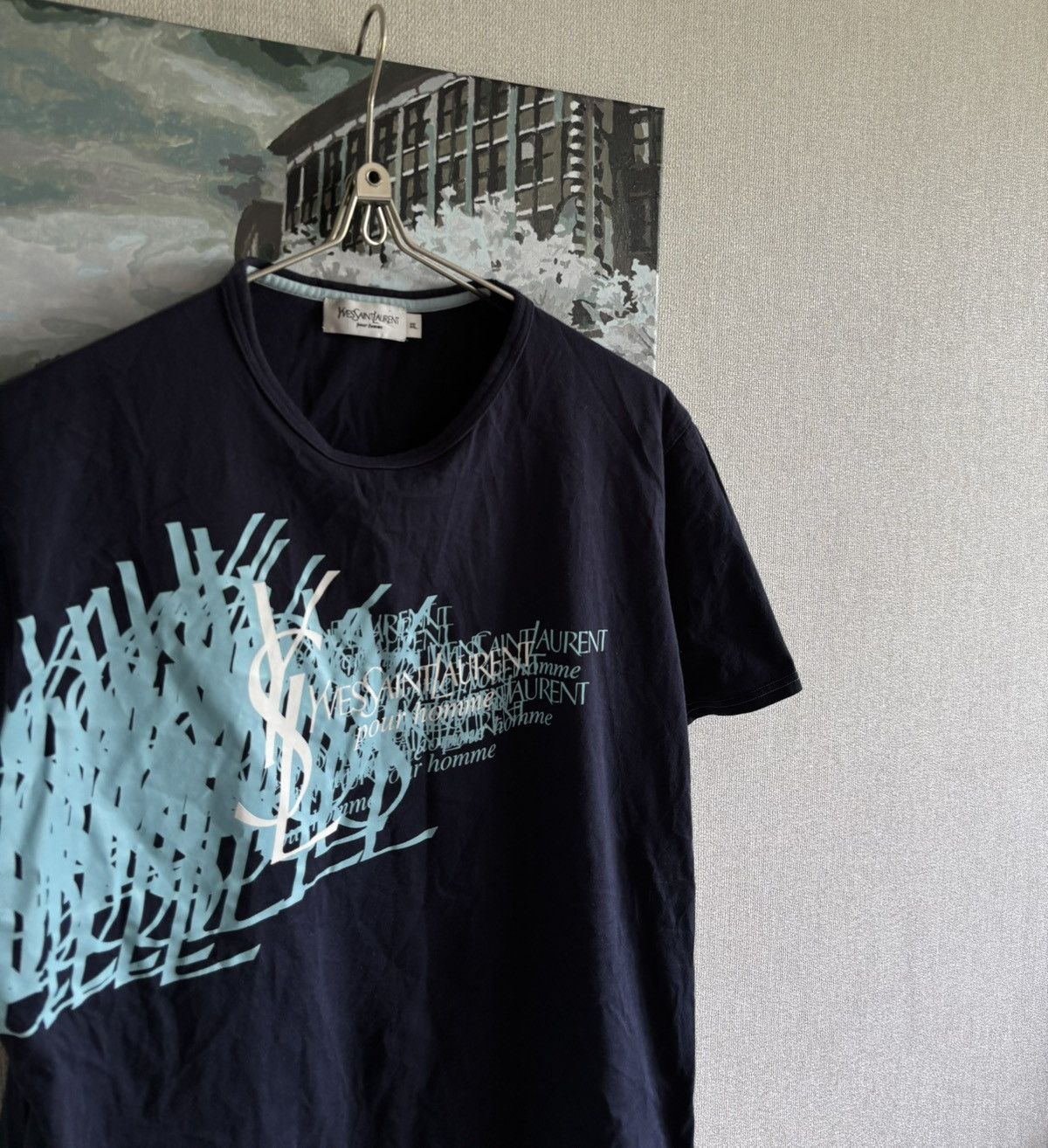 Other Vintage YSL Yves Saint Laurent Big Logo T Shirt Size US M / EU 48-50 / 2 - 2 Thumbnail