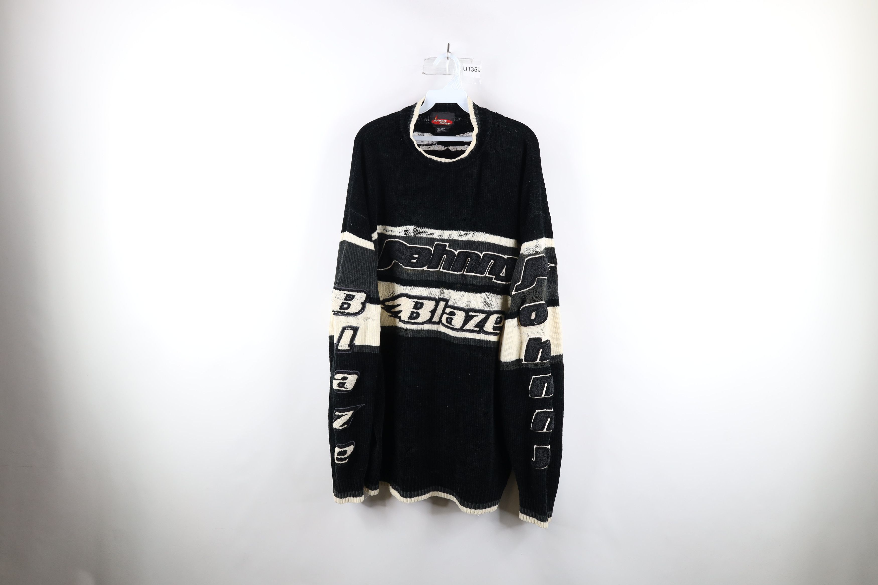 Vintage Vintage 90s Johnny Blaze Man Wu Tang Clan Knit Sweater Size US XL / EU 56 / 4 - 1 Thumbnail