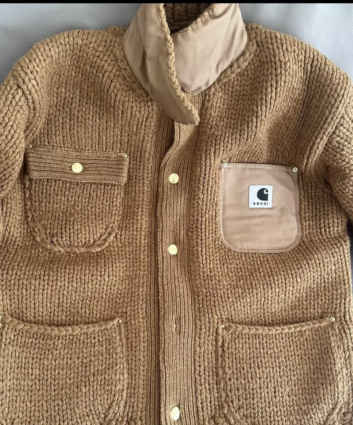 Carhartt × Sacai Sacai x carhartt wool jacket Size US L / EU 52-54 / 3 - 6 Thumbnail