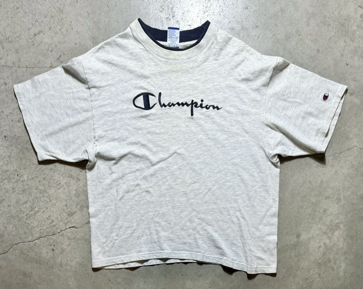 Champion × Vintage Vintage 90’s Champion Script Logo Shirt size XL Size US XL / EU 56 / 4 - 1 Thumbnail