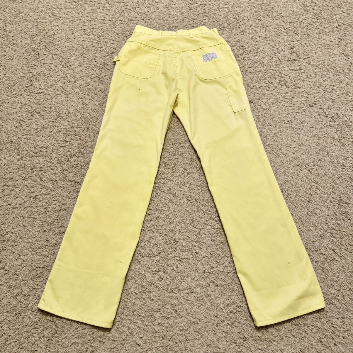 Sears TRUE VINTAGE 70s YELLOW FADE BIG YANK PANTS! Size US 29 - 5 Thumbnail