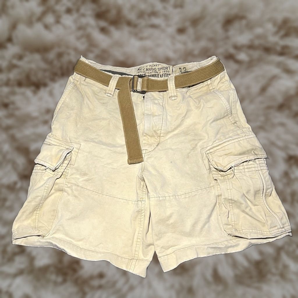 Abercrombie Fitch Cargo Shorts Mens 33 Casual Twill Pocket