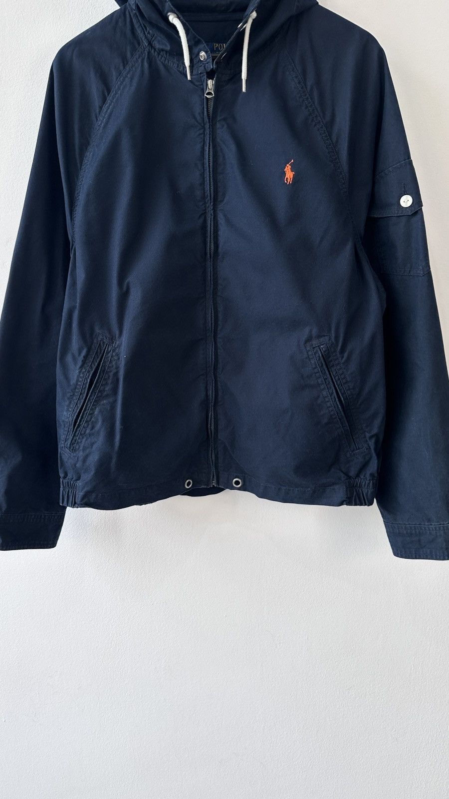Polo Ralph Lauren Polo Ralph Lauren Hooded Windbreaker Jacket Navy Talon Zip Size US XL / EU 56 / 4 - 5 Thumbnail