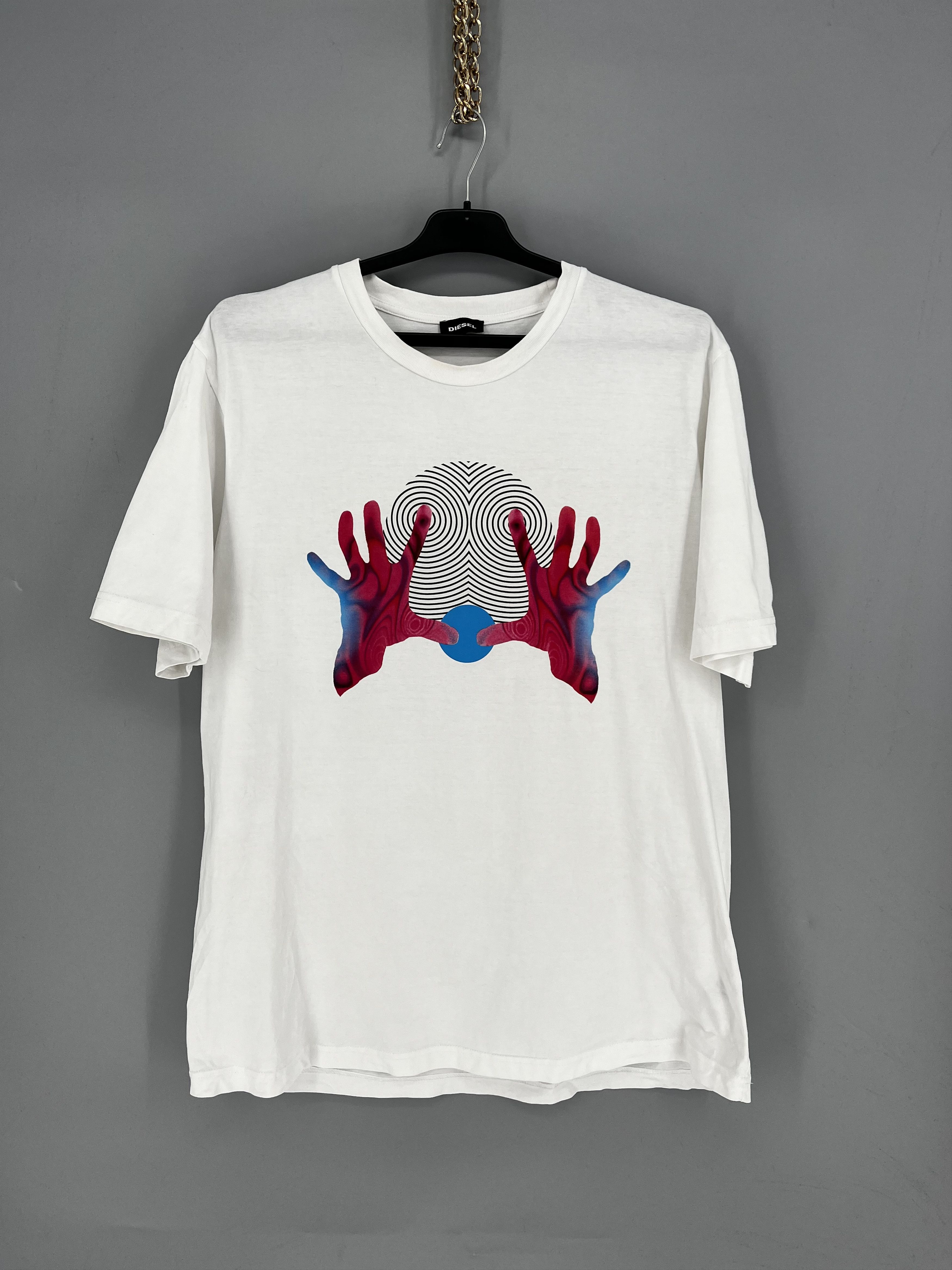 Diesel Vintage Diesel White T-Shirt Japanese Style Size US XL / EU 56 / 4 - 1 Thumbnail