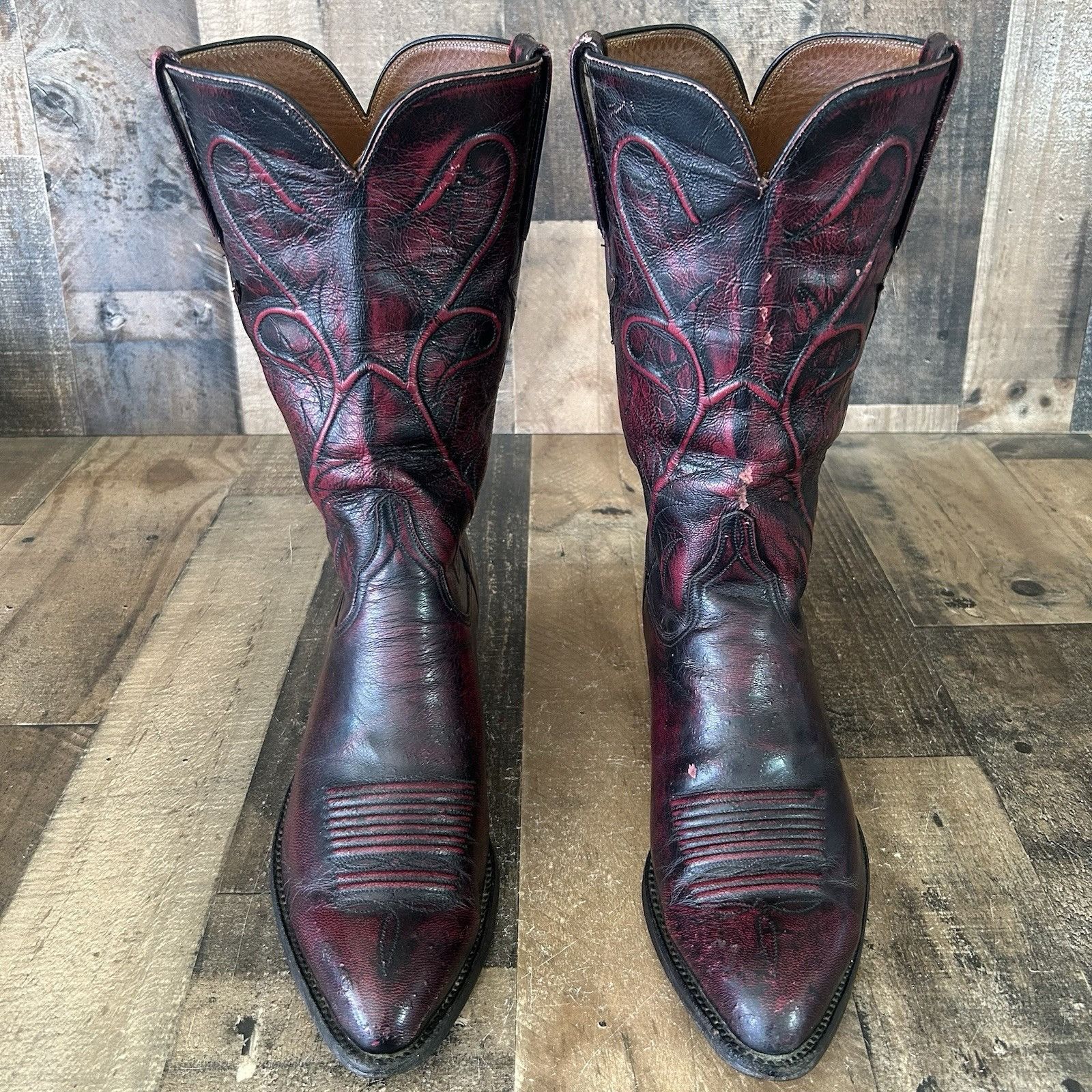 Lucchese Lucchese Classics Black Cherry Cowboy Boots Mens 10 D Size US 10 / EU 43 - 1 Thumbnail