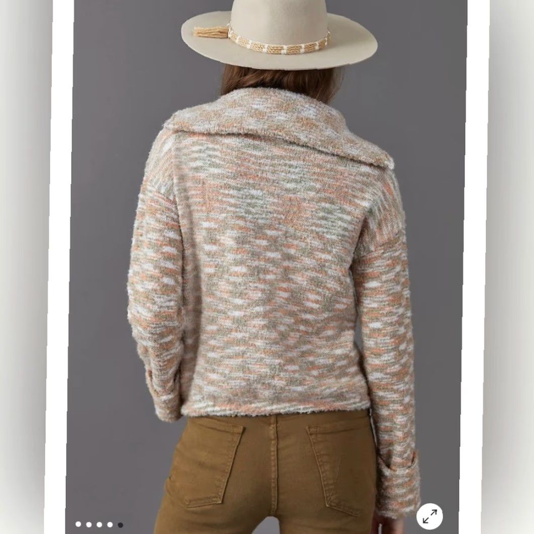 Vintage Line & Dot NWT Ines Half Zip Sweater L Pink Brown Woman Pullover Regular Size Large Size L / US 10 / IT 46 - 3 Thumbnail