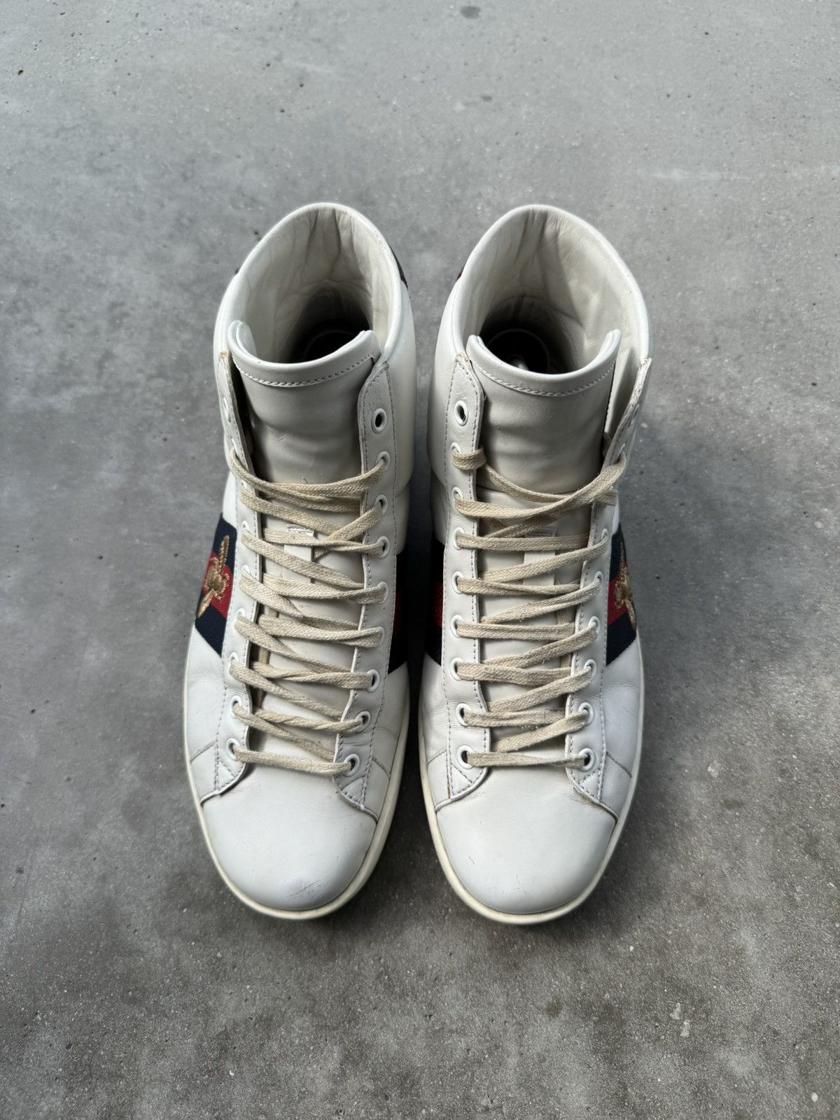 Gucci Gucci ace hi-top leather sneakers Size US 8.5 / EU 41-42 - 2 Thumbnail