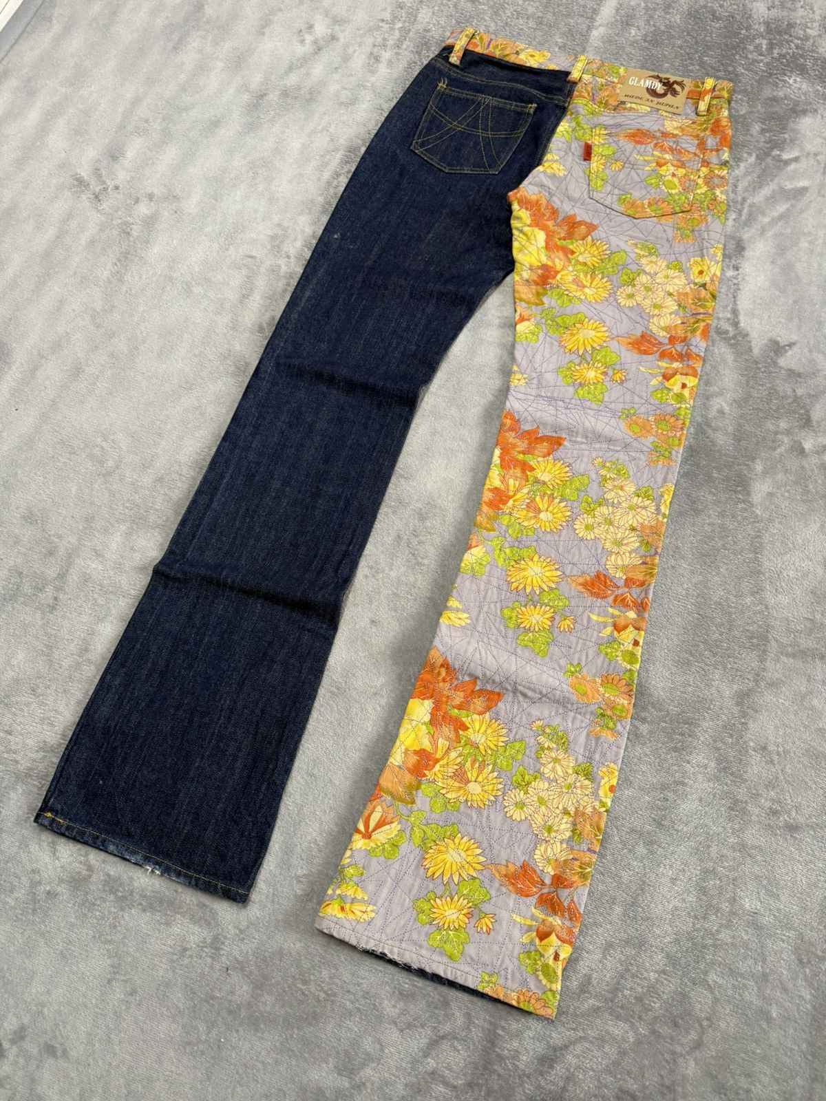 Hysteric Glamour GLAMDY Japan Boro Heavy Stitched Hybrid Flared Denim Jeans Size US 28 / EU 44 - 3 Thumbnail