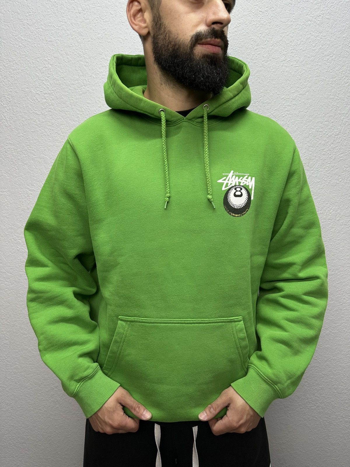 Stussy Vintage Stussy Big Logo Hoodie Boxy Green Y2K Size US M / EU 48-50 / 2 - 2 Thumbnail