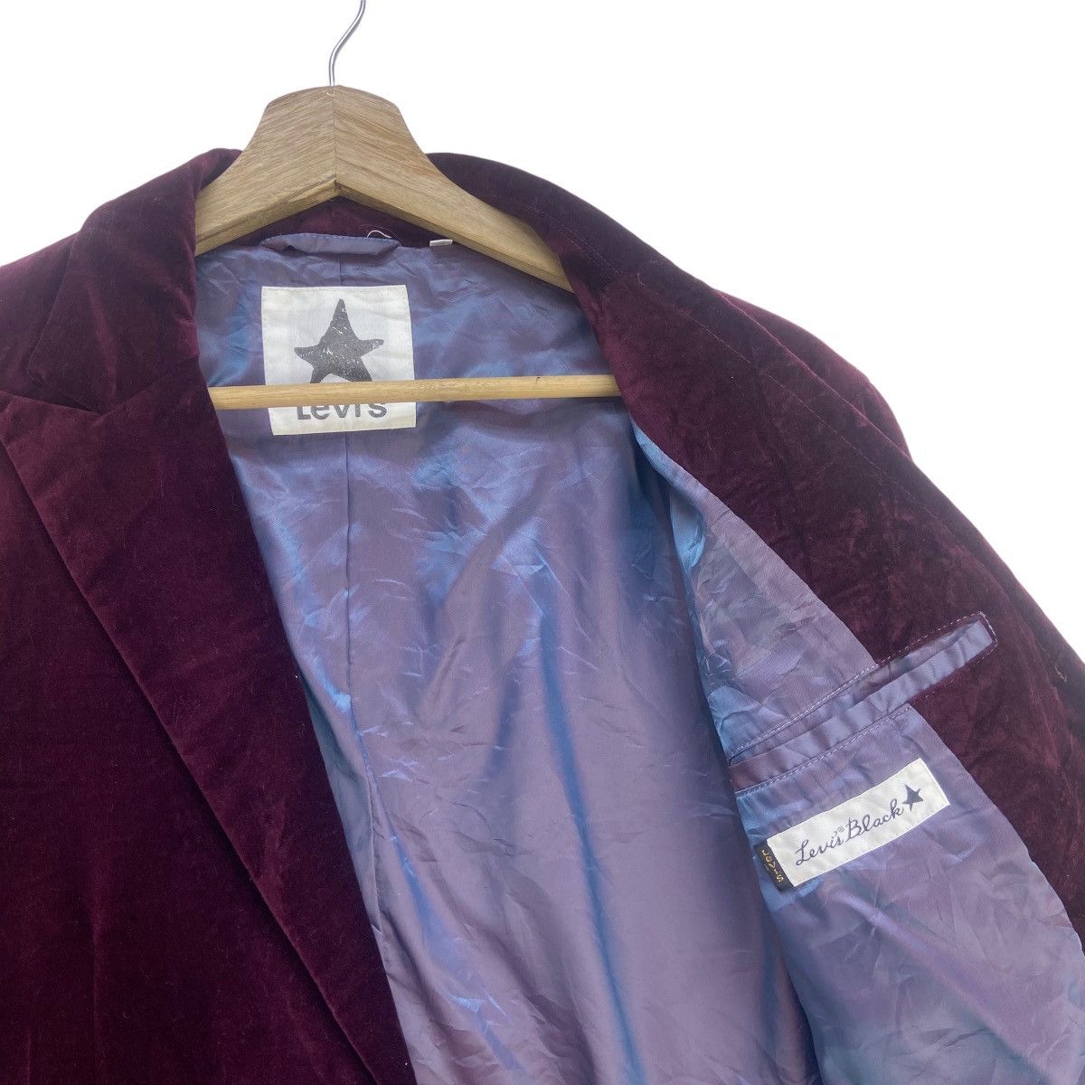 Levi's × Velvet Levi’s Black Velvet Maroon Stylish Jacket Size US S / EU 44-46 / 1 - 9 Thumbnail