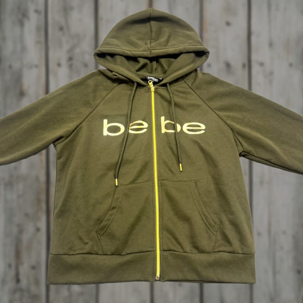 Bebe VINTAGE BEBE SPORT Fullzip Jacket Womens 1X Coat Hoodie Green Y2K Grunge Skater VTG Sweatshirt XL Womens Green Size XL / US 12-14 / IT 48-50 - 1 Thumbnail