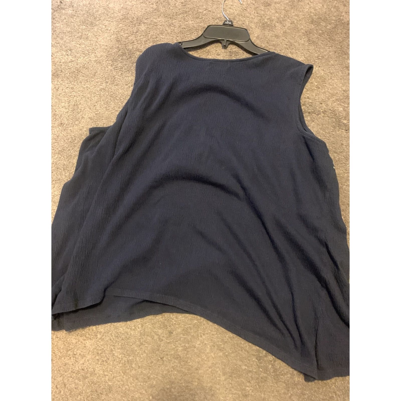 Vintage VINTAGE ib diffusion Tank Top Women 3XL Blue Boat Neck Polyester Cocktail Evening 3XL Women Size XXL / US 16-18 / IT 52-54 - 4 Thumbnail
