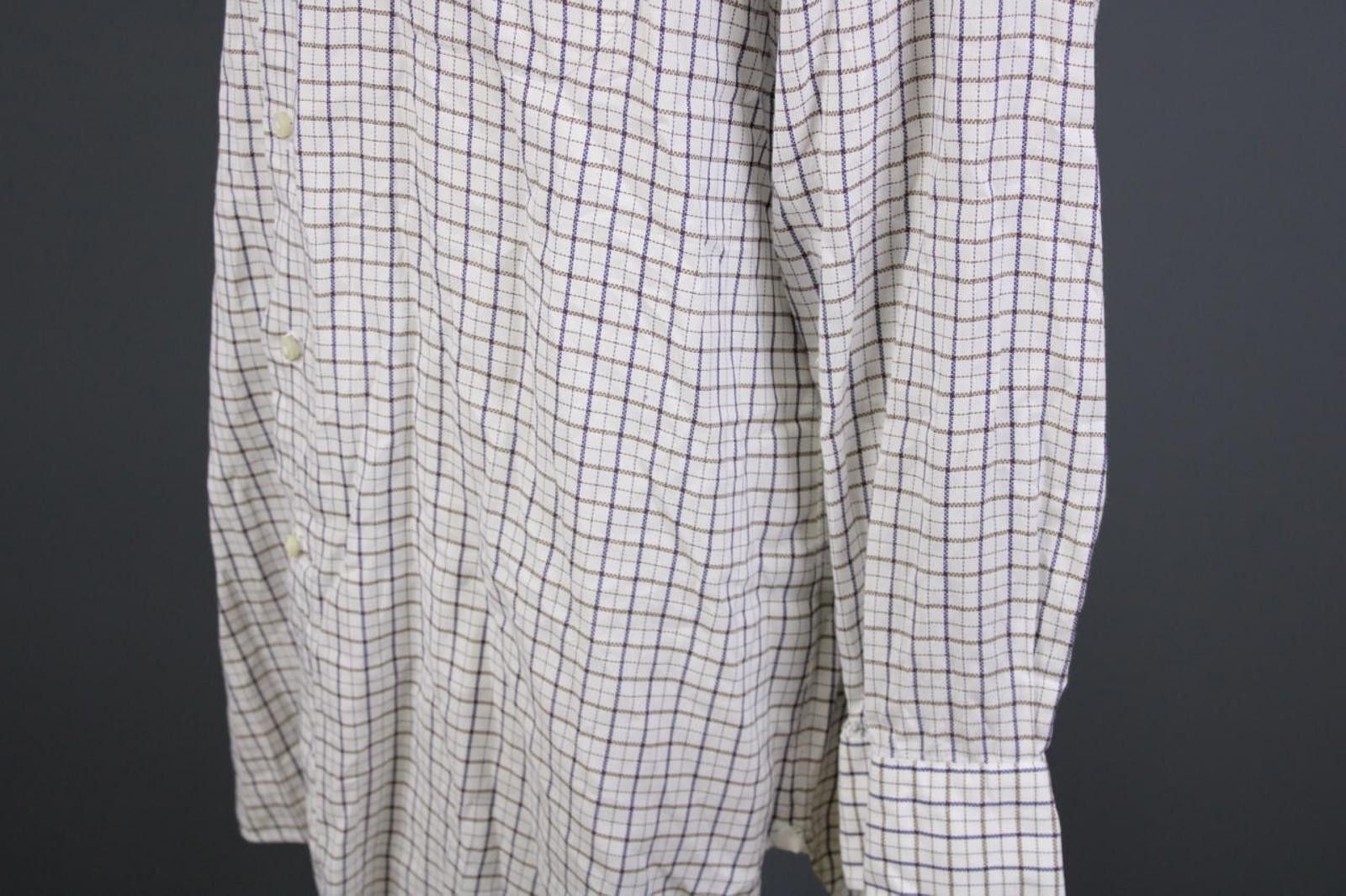 Luigi Borrelli Luigi Borrelli White Check Button Down Shirt Size 17 / 43 Size US M / EU 48-50 / 2 - 11 Thumbnail