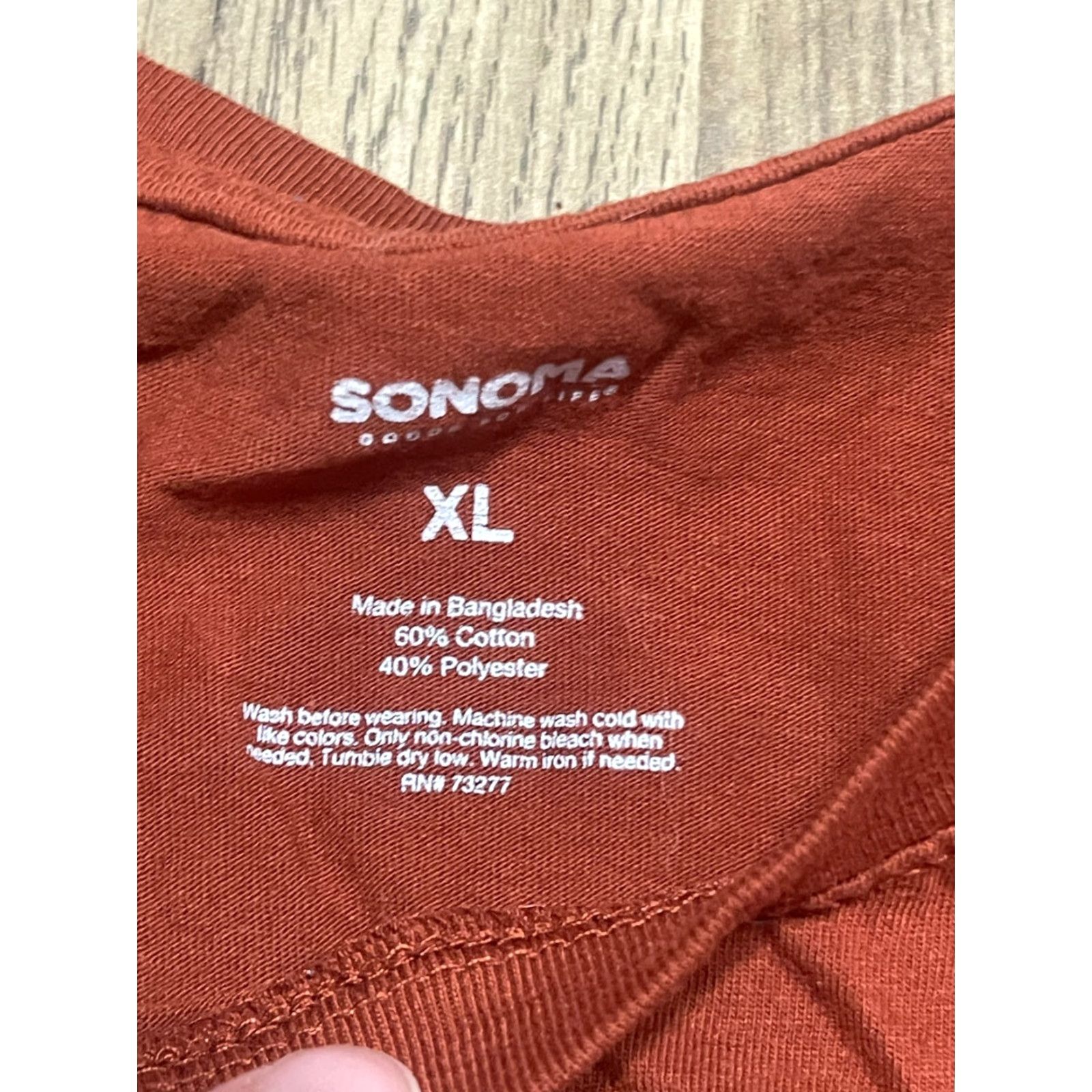 Vintage Sonoma Shirt Men's XL Orange Black Bears and Trees Size XL / US 12-14 / IT 48-50 - 6 Thumbnail