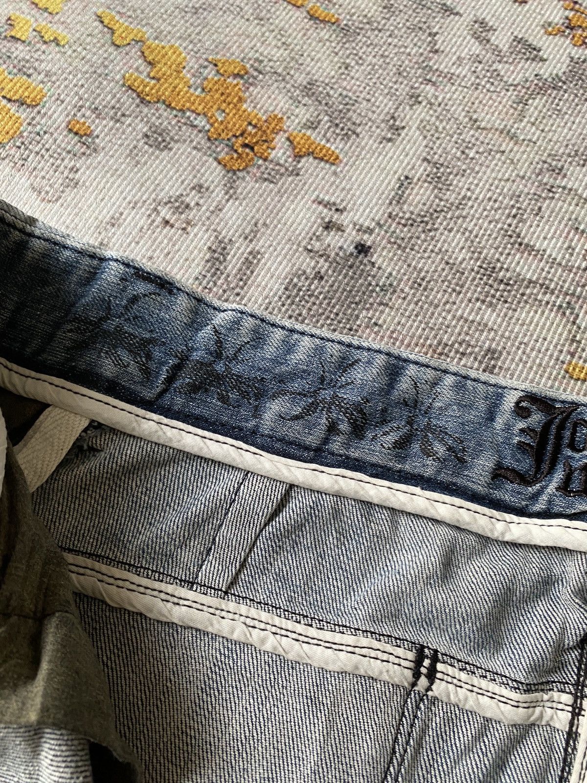 Japanese Brand Johnny Wolf Faded Blue Distressed Rick Owens Style Jeans Size US 30 / EU 46 - 20 Thumbnail