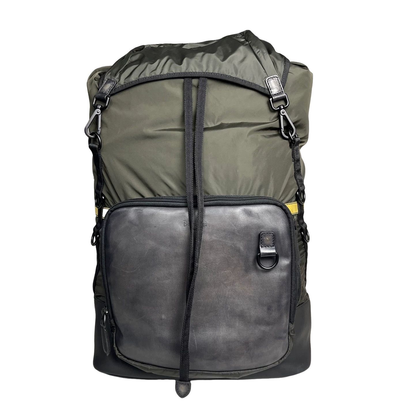 Berluti Berluti Olive Leather Trim Backpack ONE SIZE Size ONE SIZE - 1 Thumbnail