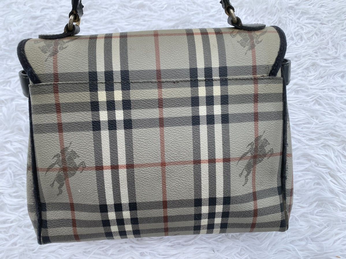 Burberry Rare Vintage 90s Burberry Nova Check Hand Bag Size ONE SIZE - 13 Thumbnail