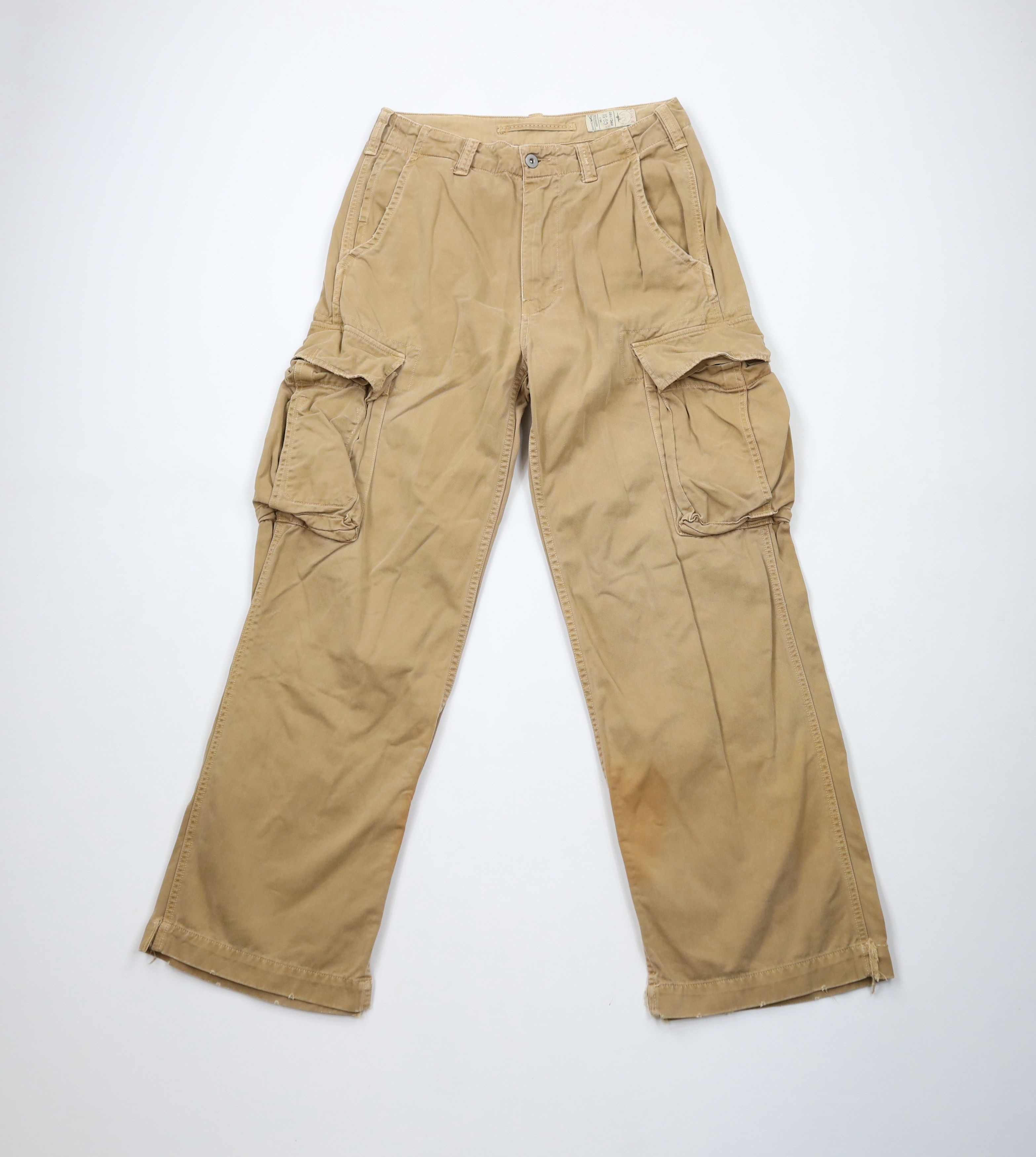 American Eagle Outfitters × Vintage Vintage 90s Y2K American Eagle Baggy Wide Leg Cargo Pants Size US 29 - 1 Thumbnail