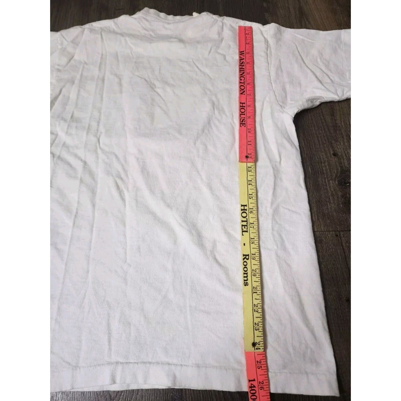 Fruit Of The Loom VINTAGE 90s QVC America Tour Fruit of the Loom White Cotton Short Sleeve Graphic T Shirt Mens Large Size US L / EU 52-54 / 3 - 2 Thumbnail
