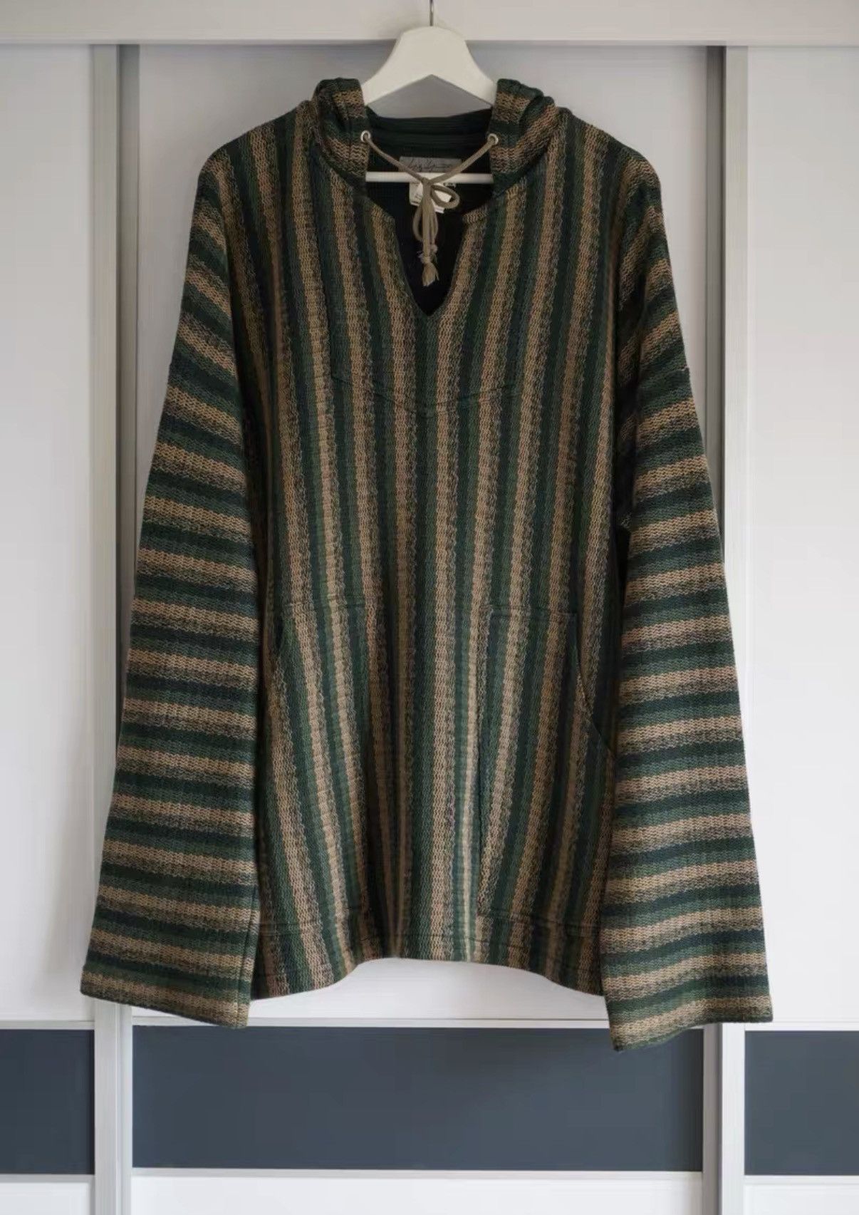 Yohji Yamamoto Yohji Yamamoto 98ss Portrait Print Striped Hoodie K4 Size US M / EU 48-50 / 2 - 2 Thumbnail