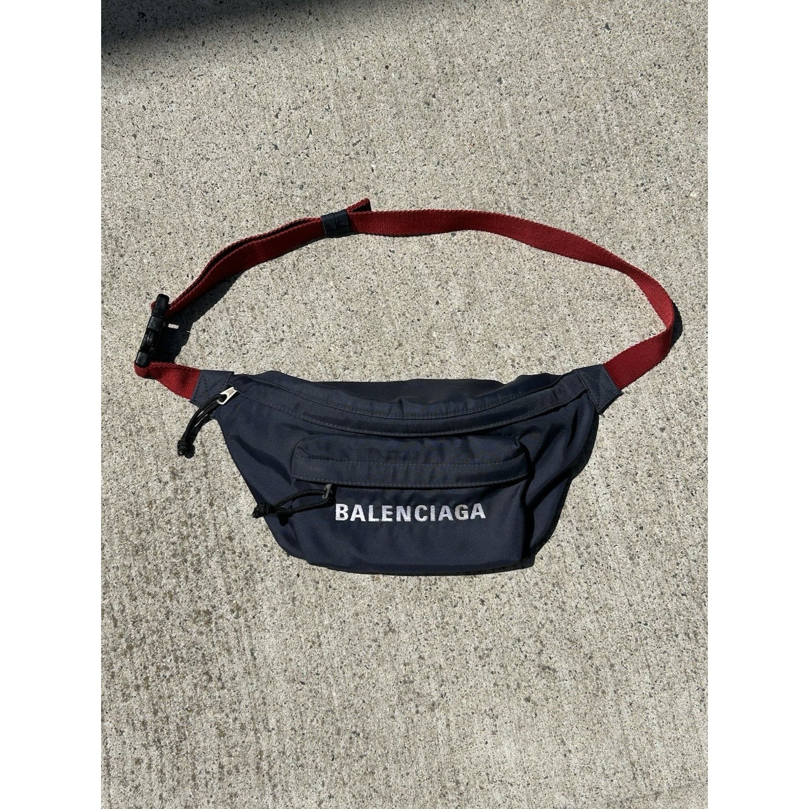 Balenciaga Recycled Nylon Explorer Metal Logo Patch XXL Belt Bag