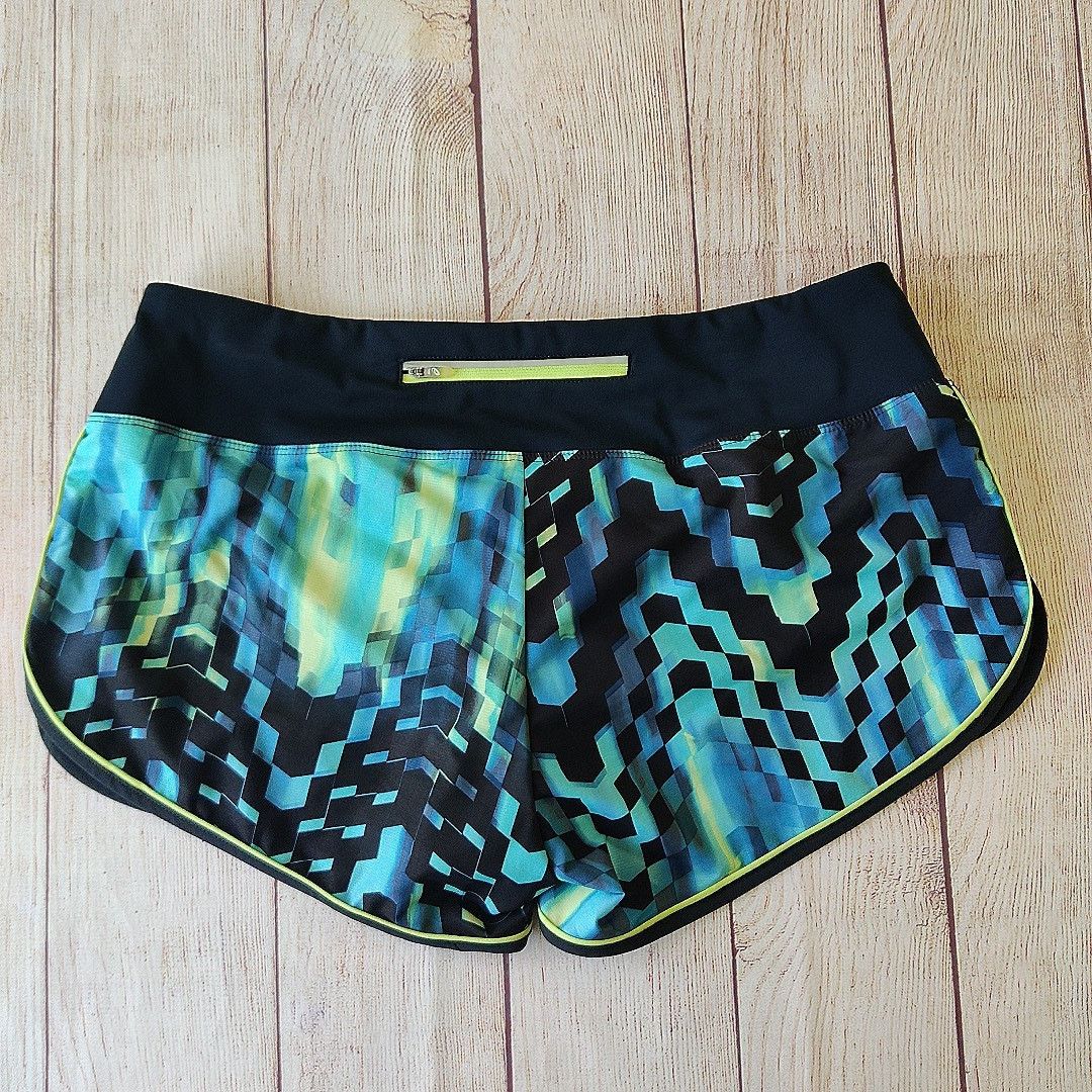 Asics Everysport Geometric Athletic Running Shorts with Brief L Size 34" / US 12 / IT 48 - 2 Thumbnail