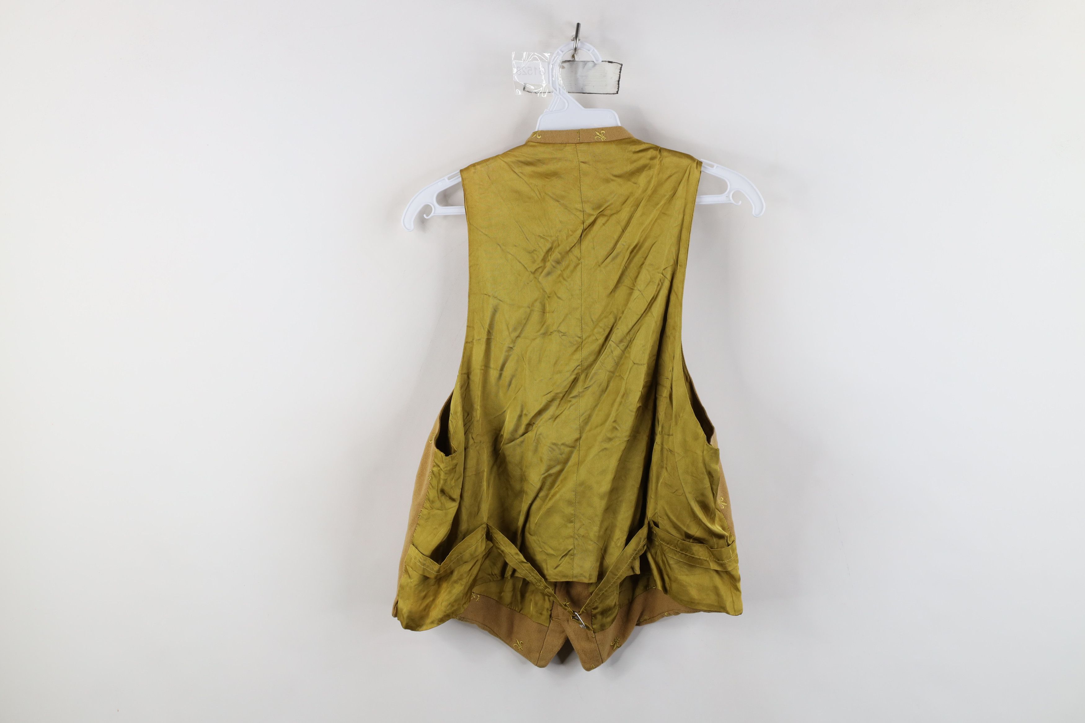 Vintage Vintage 40s 50s Fleur de Lis Buckle Back Suit Vest Beige USA Size US M / EU 48-50 / 2 - 12 Thumbnail