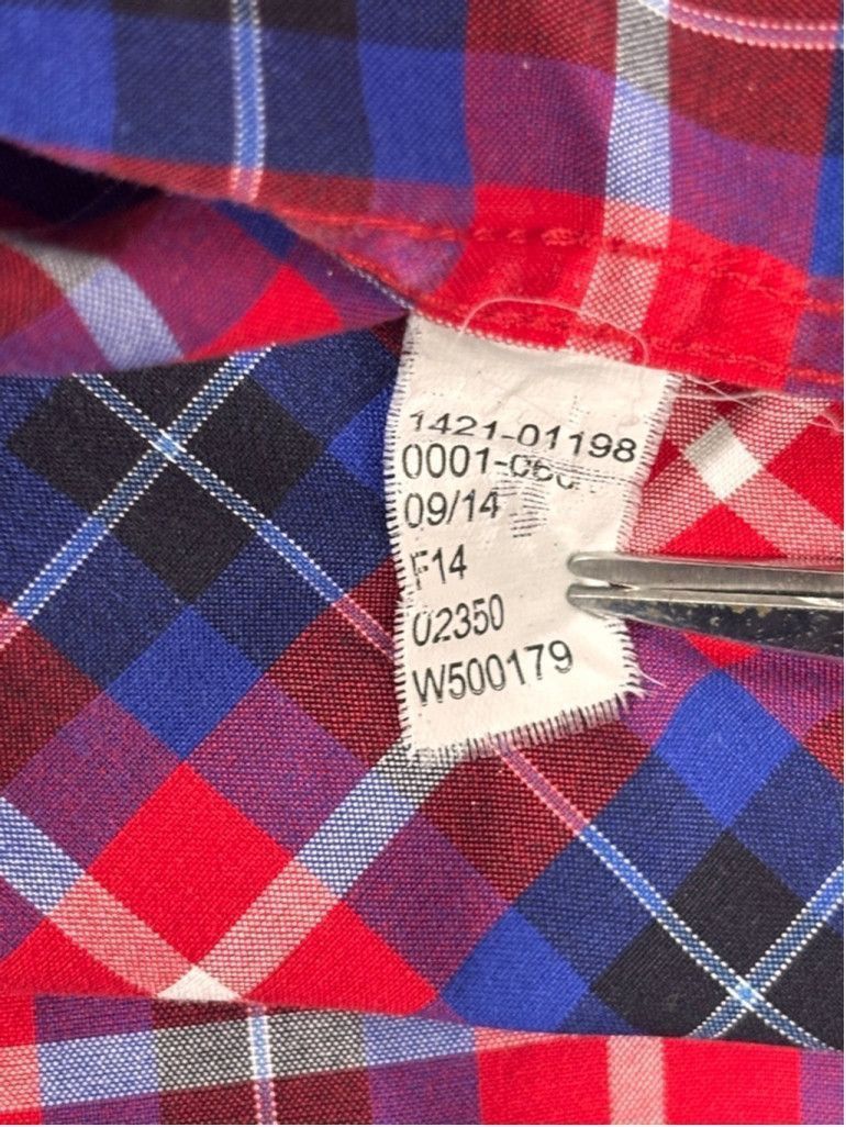Jos. A. Bank Men's Jos. A. Bank Plaid Button Down Shirt Size S Red Blue Size US L / EU 52-54 / 3 - 7 Thumbnail
