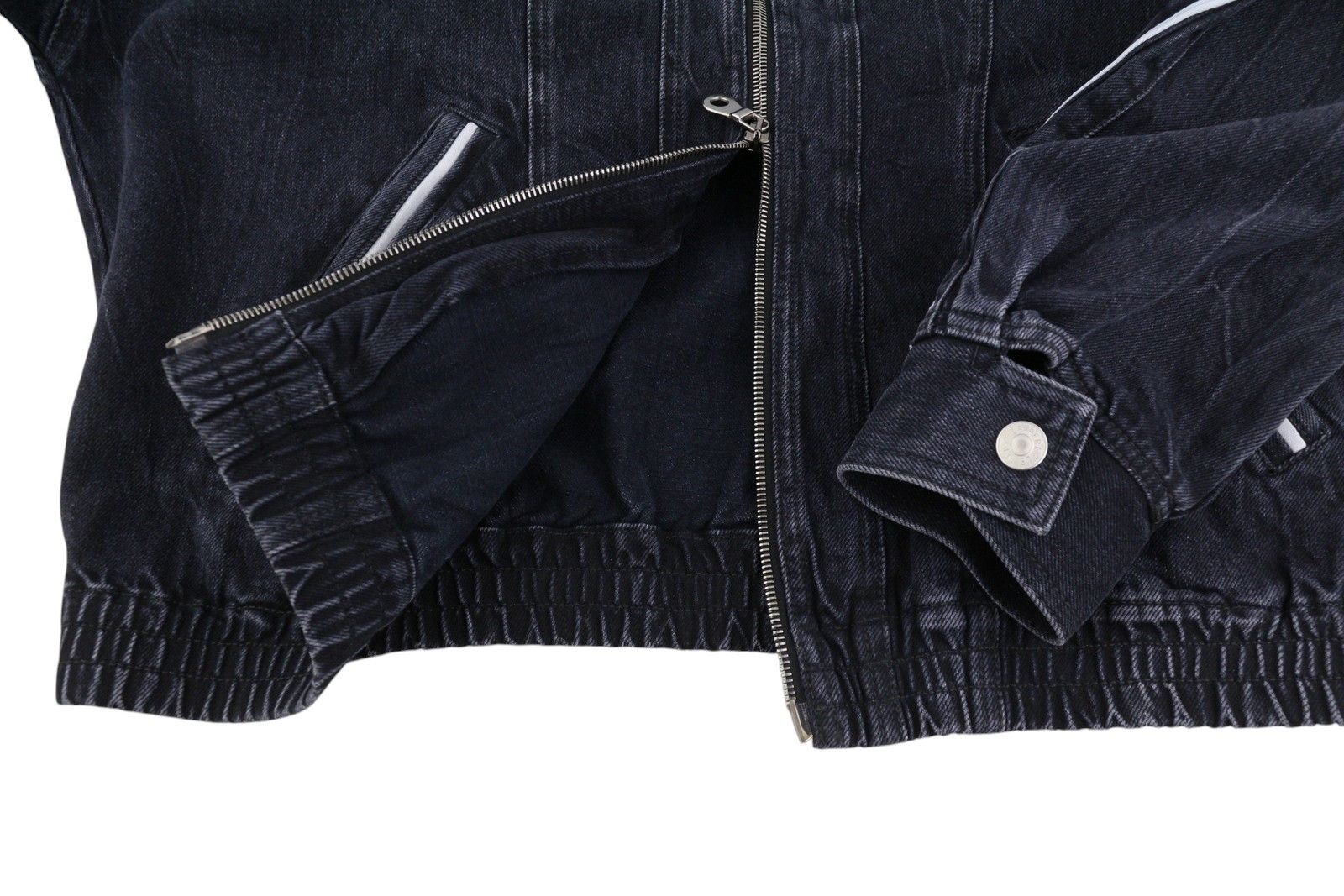 Le Pere DENIM TRACK S Wrinkled Black Full Zip Lightweight 86570 Size US S / EU 44-46 / 1 - 6 Thumbnail