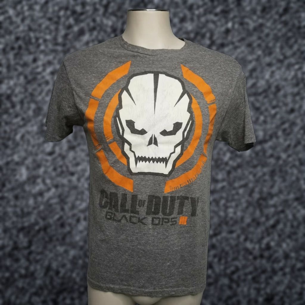 Etro Call of Duty T-Shirt Skull Logo Gray M Mens Short Sleeve Vintage: No, Regular Fit, Cotton Polyester Blend, Logo, Tagless, Black Ops 3 Skull Theme Size US M / EU 48-50 / 2 - 1 Thumbnail