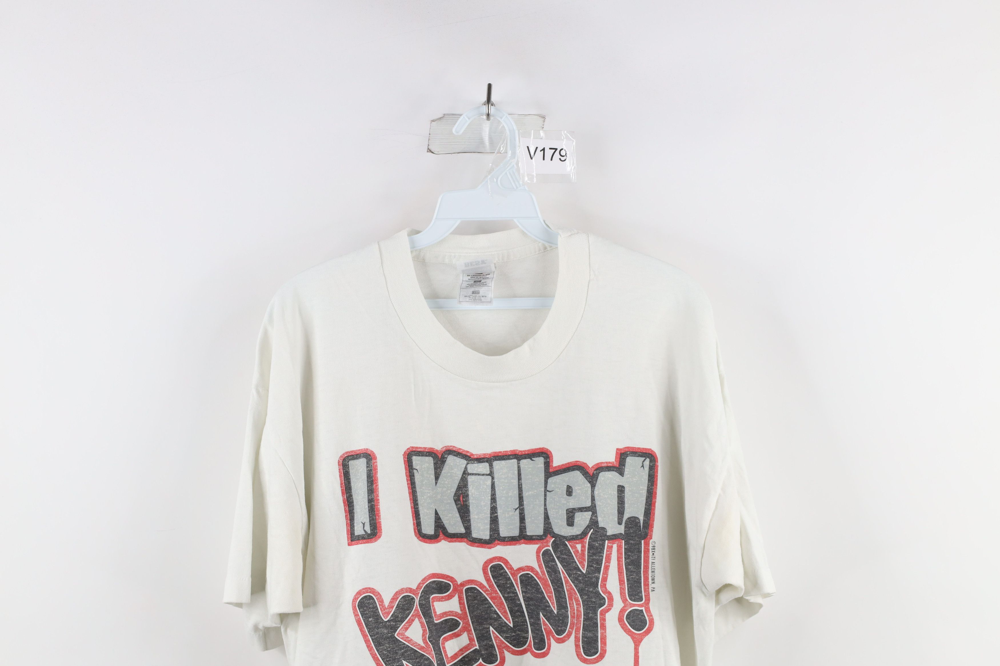 Vintage Vintage 90s South Park I Killed Kenny T-Shirt White USA Size US XL / EU 56 / 4 - 2 Thumbnail