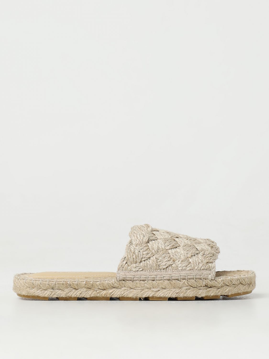 image of Bottega Veneta Flat Sandals Woman Ecru, Women's (Size 9)