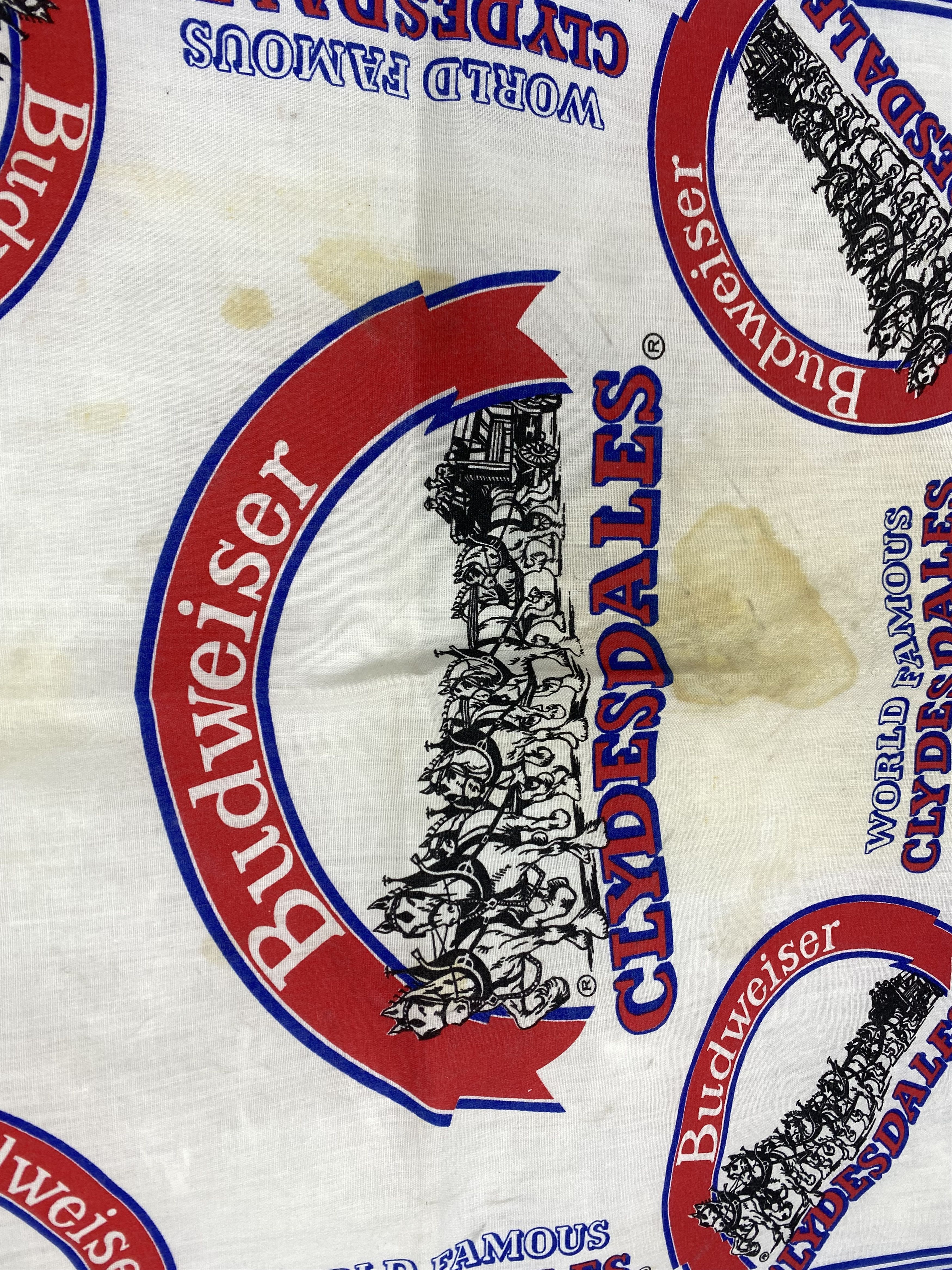 Budweiser × Vintage Vintage Budweiser Handkerchief Neckerchief PH0644 Size ONE SIZE - 5 Thumbnail