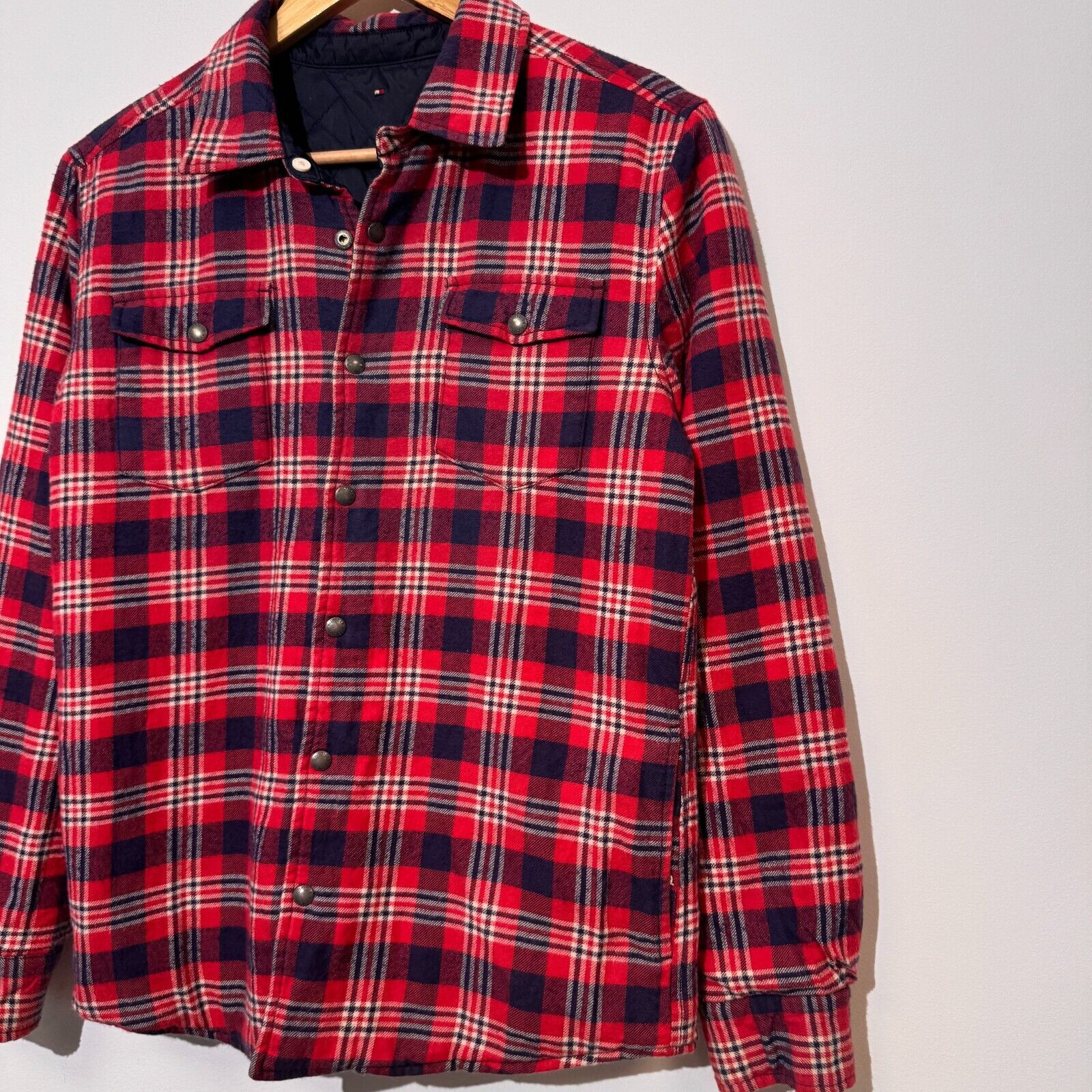 Tommy Hilfiger × Vintage Tommy Hilfiger Red Blue Polyester Cotton Jacket Size XS 90s Size US XS / EU 42 / 0 - 3 Thumbnail