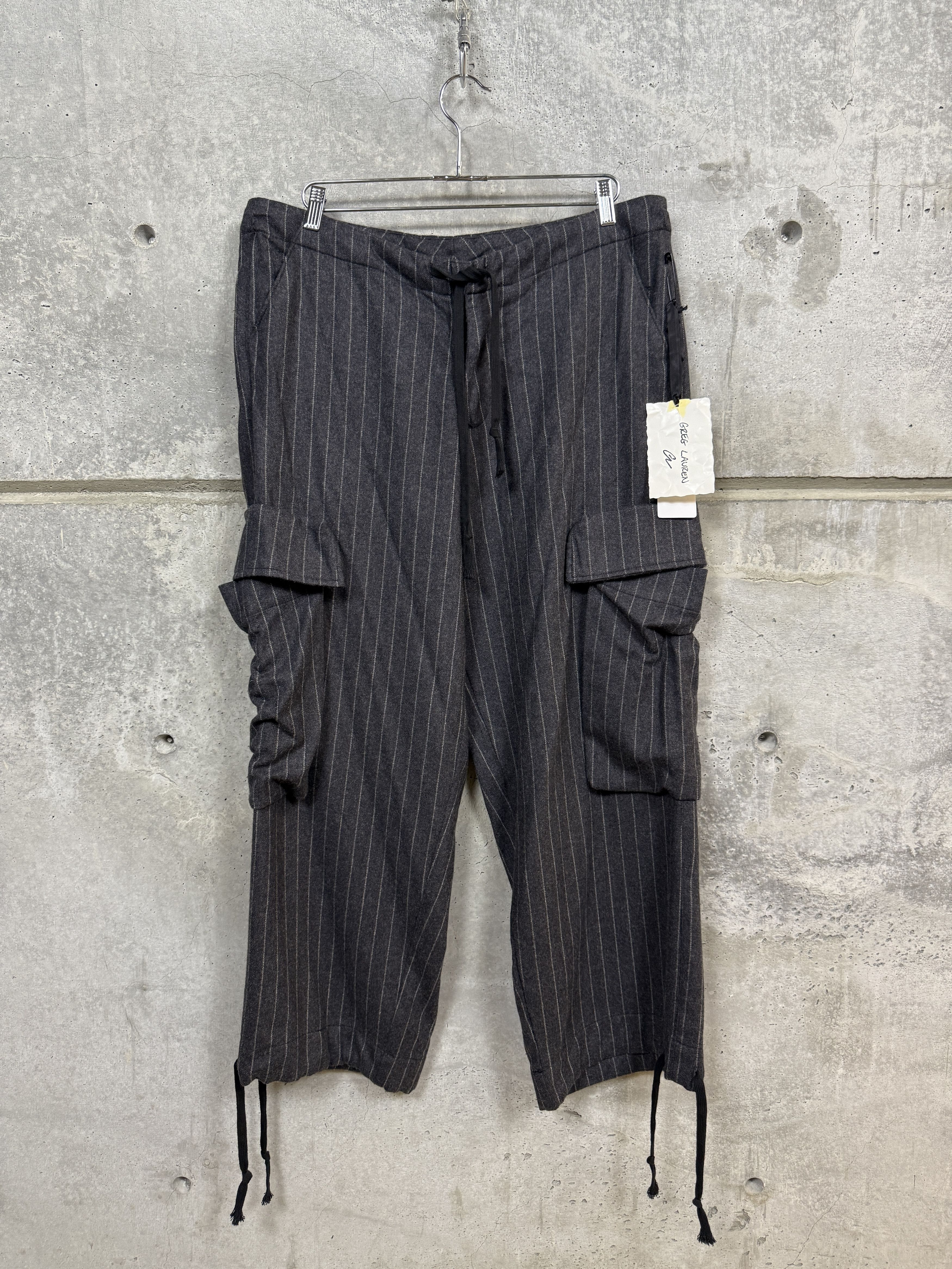 Greg Lauren $1050 Greg Lauren Pinstriped Wide-Leg Pants Size US 34 / EU 50 - 1 Thumbnail