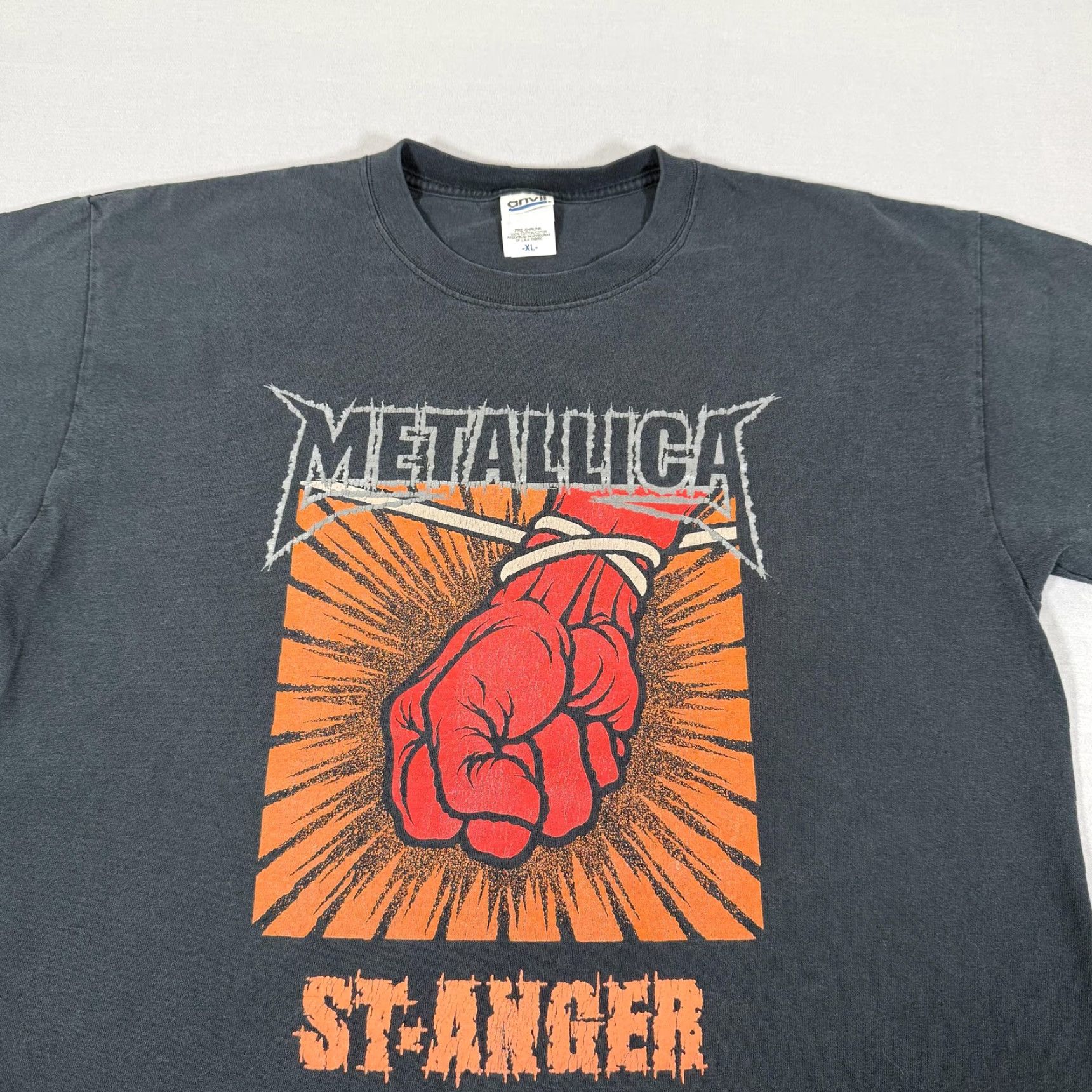Anvil VINTAGE Metallica Shirt Mens XL Black 2004 St. Anger Tour Logo Graphic Print Rock Band T-Shirt Size US XL / EU 56 / 4 - 2 Thumbnail