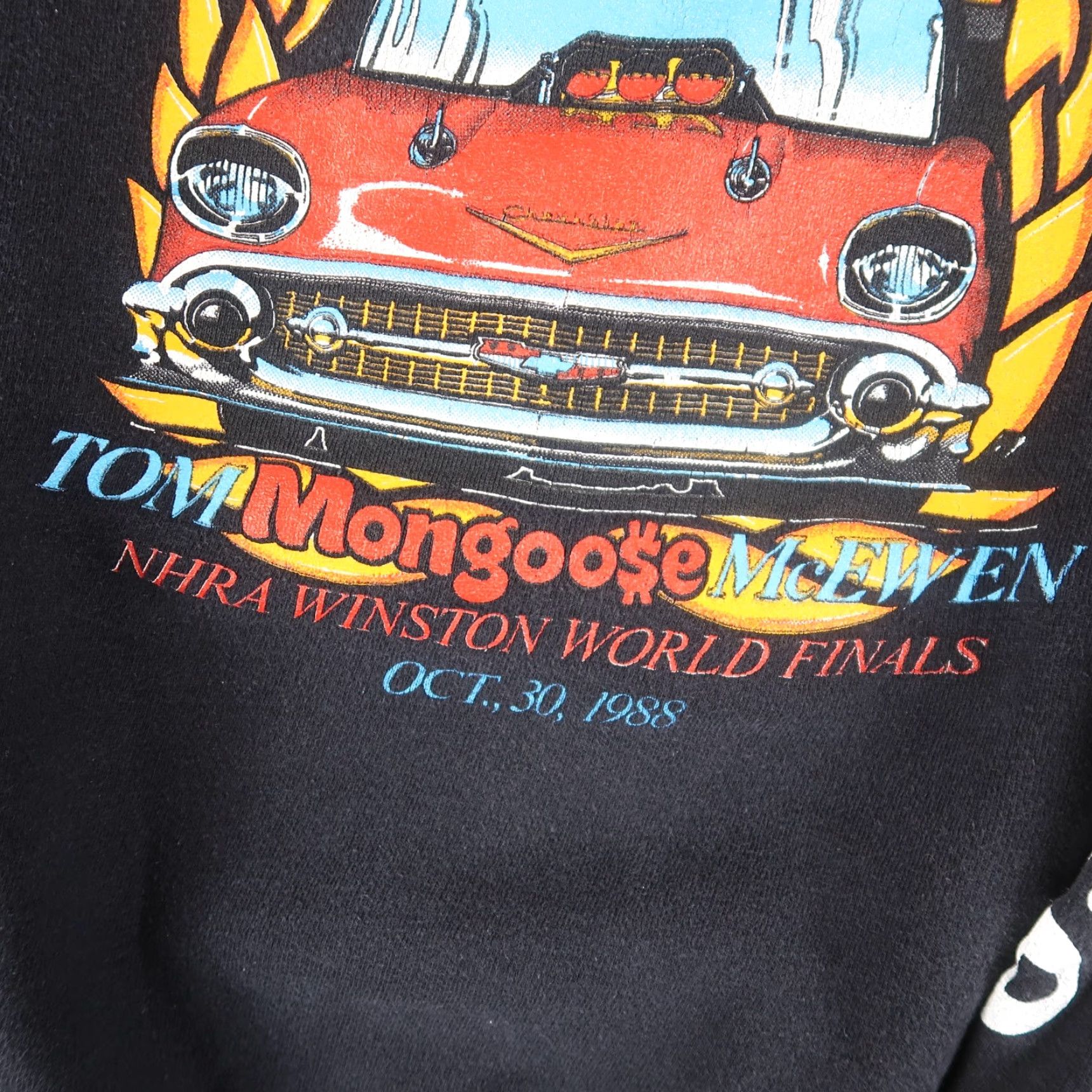 Vintage VINTAGE 80s Tom The Mongoose McEwen Crewneck Sweatshirt Men Small Black Car Graphic Pullover Style Size US S / EU 44-46 / 1 - 4 Thumbnail