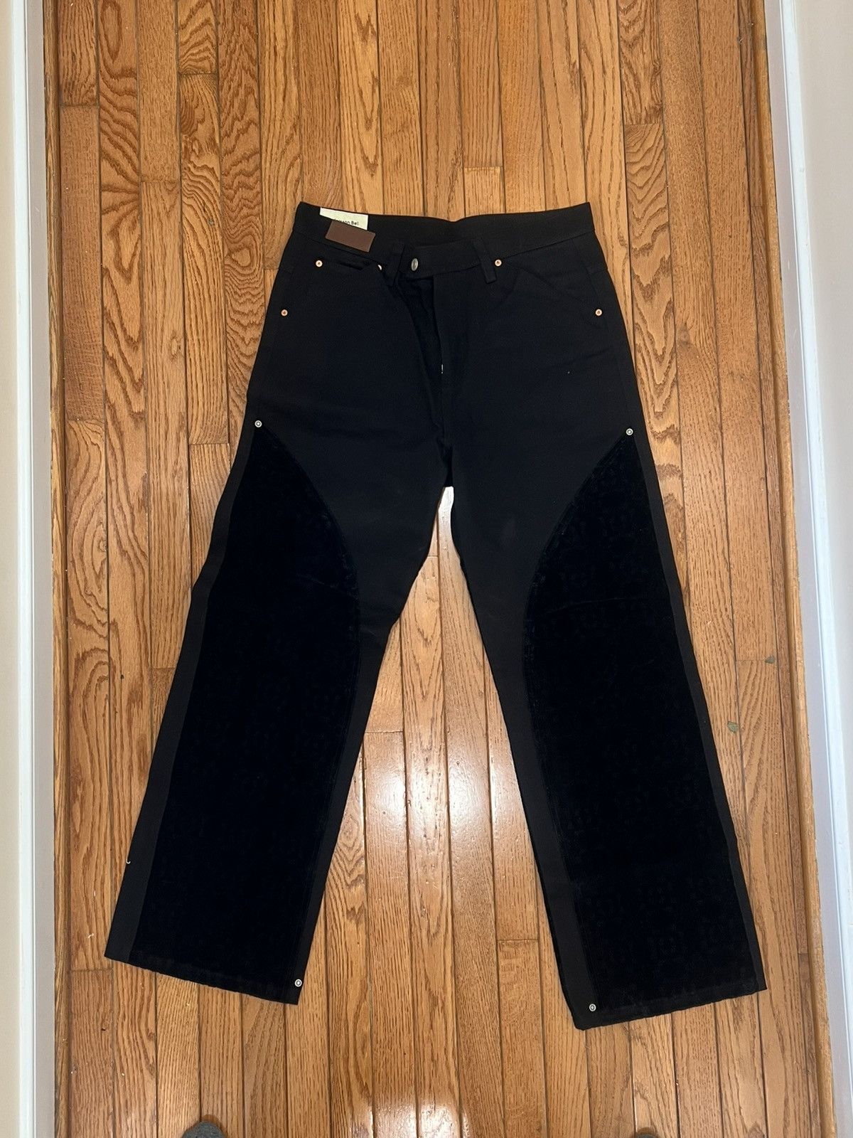 Andersson Bell Andersson bell destroyed boots cut wide jeans