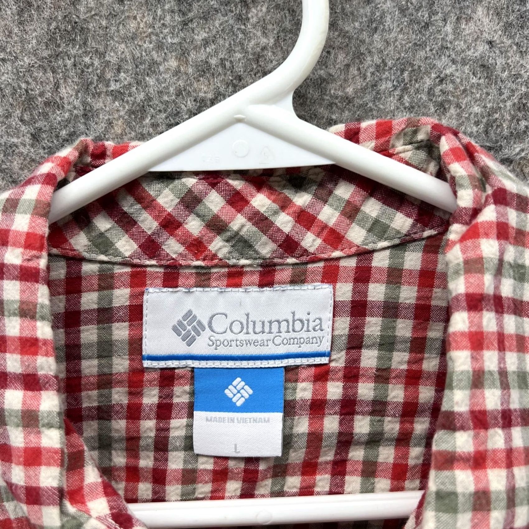 Vintage Columbia Shirt Women Large Red Casual Button Down Preppy Cotton Check Plaid Size L / US 10 / IT 46 - 5 Thumbnail