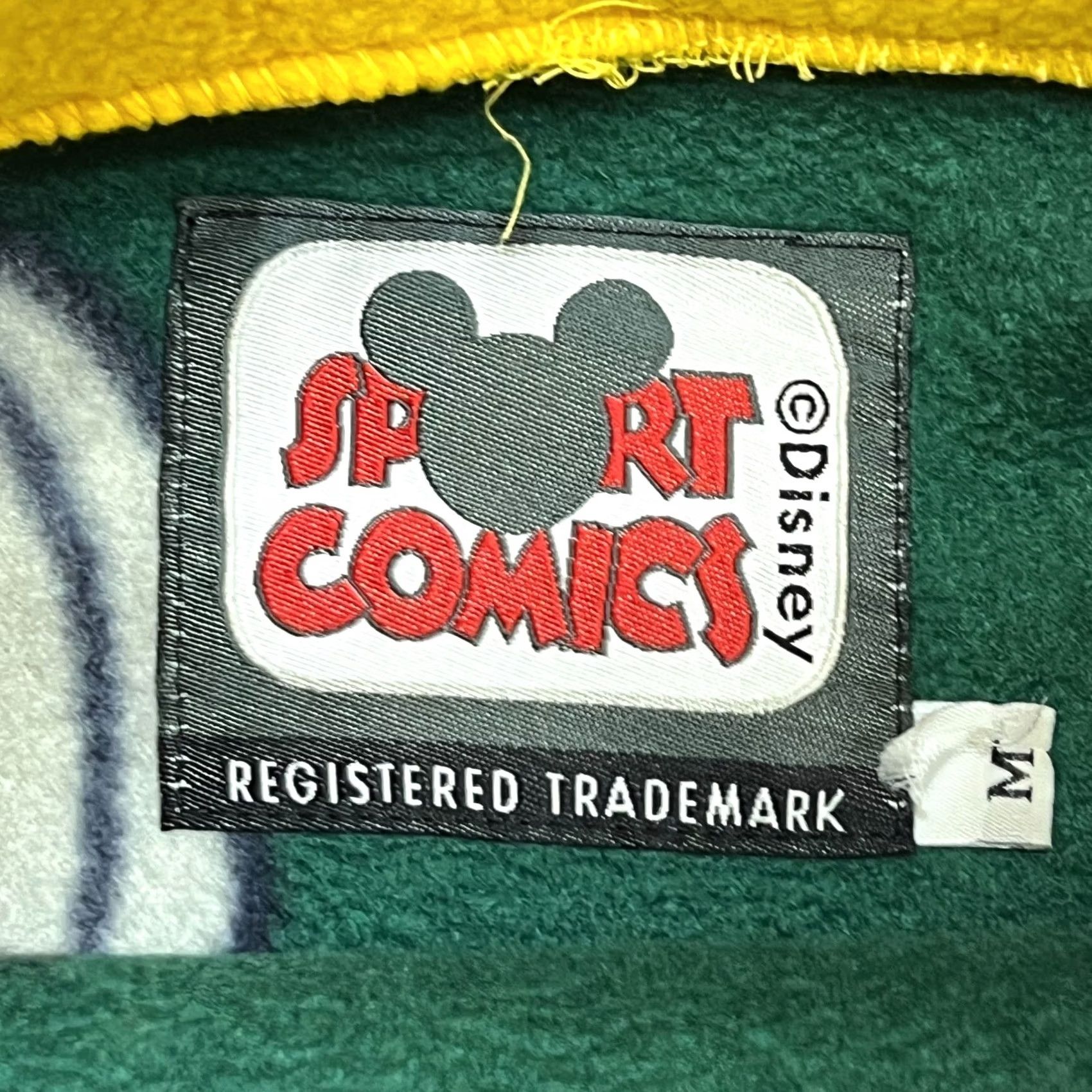 Vintage VINTAGE Sport Comics Mickey Mouse Fleece Pullover Sweater Shirt Medium Green Unisex Adults Men Womens Size US L / EU 52-54 / 3 - 4 Thumbnail