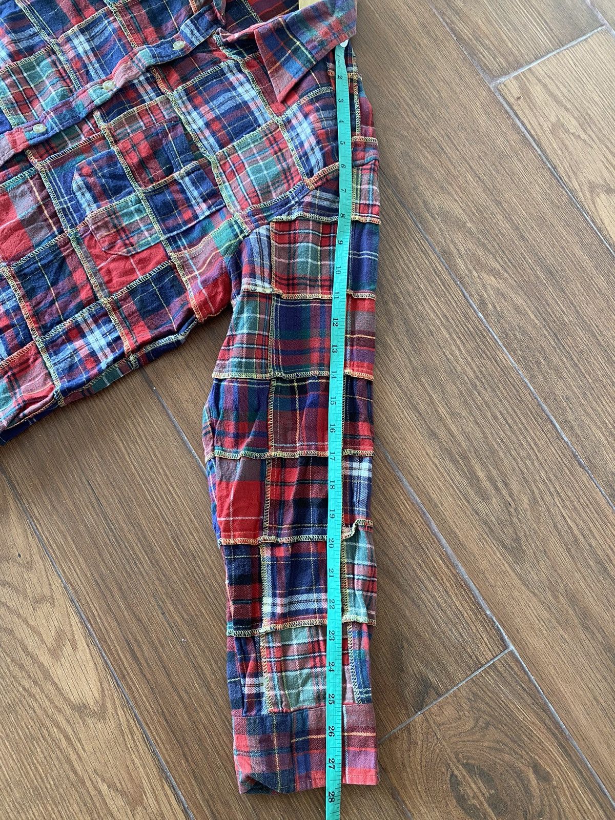 Japanese Brand × Polo Ralph Lauren × Vintage VINTAGE JAPANESE PATCHWORK FLANNEL PLAID SHIRT Size US L / EU 52-54 / 3 - 10 Thumbnail
