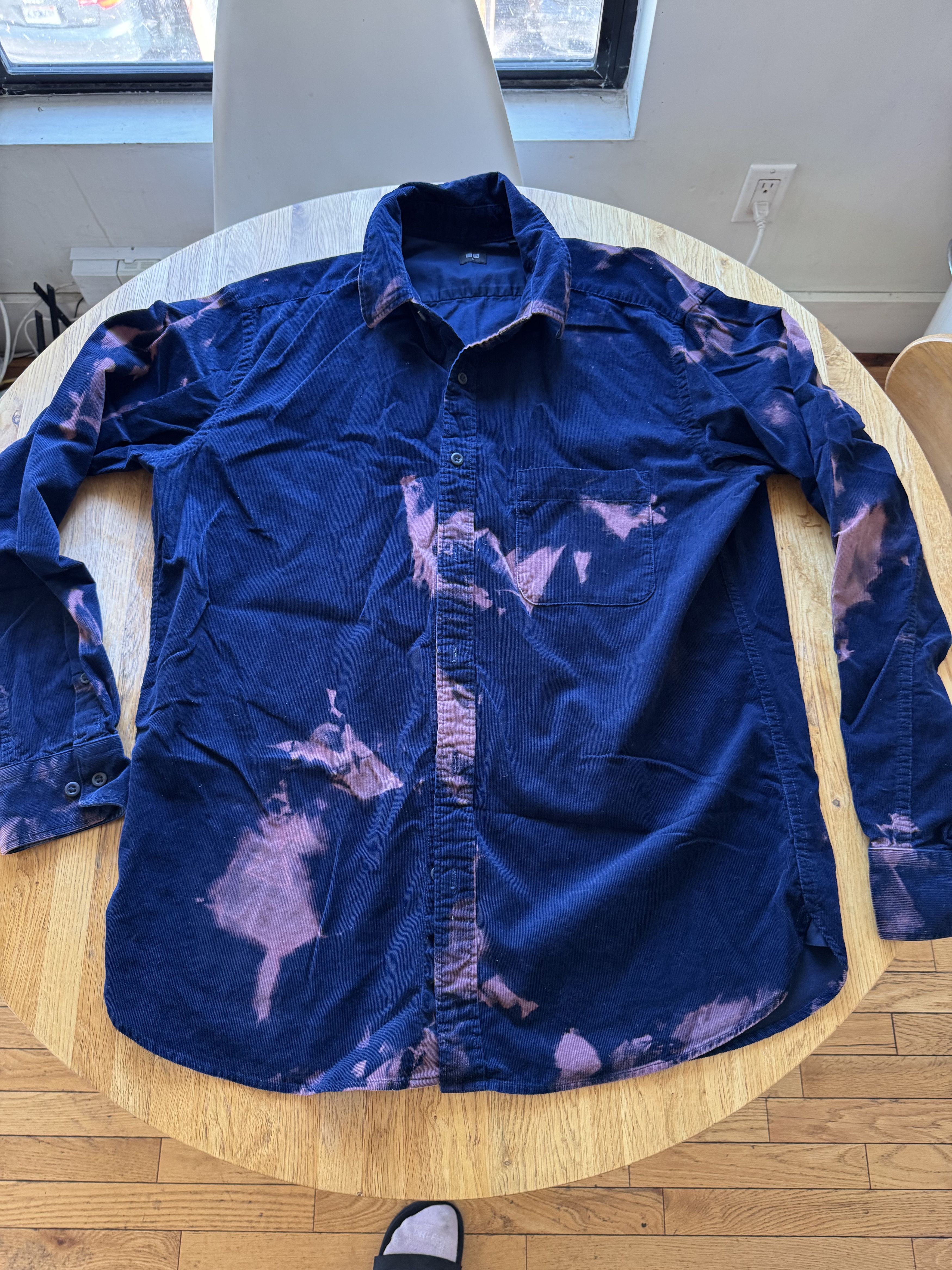Uniqlo Uniqlo Navy Corduroy Oxford Tie Dye Size US M / EU 48-50 / 2 - 1 Thumbnail